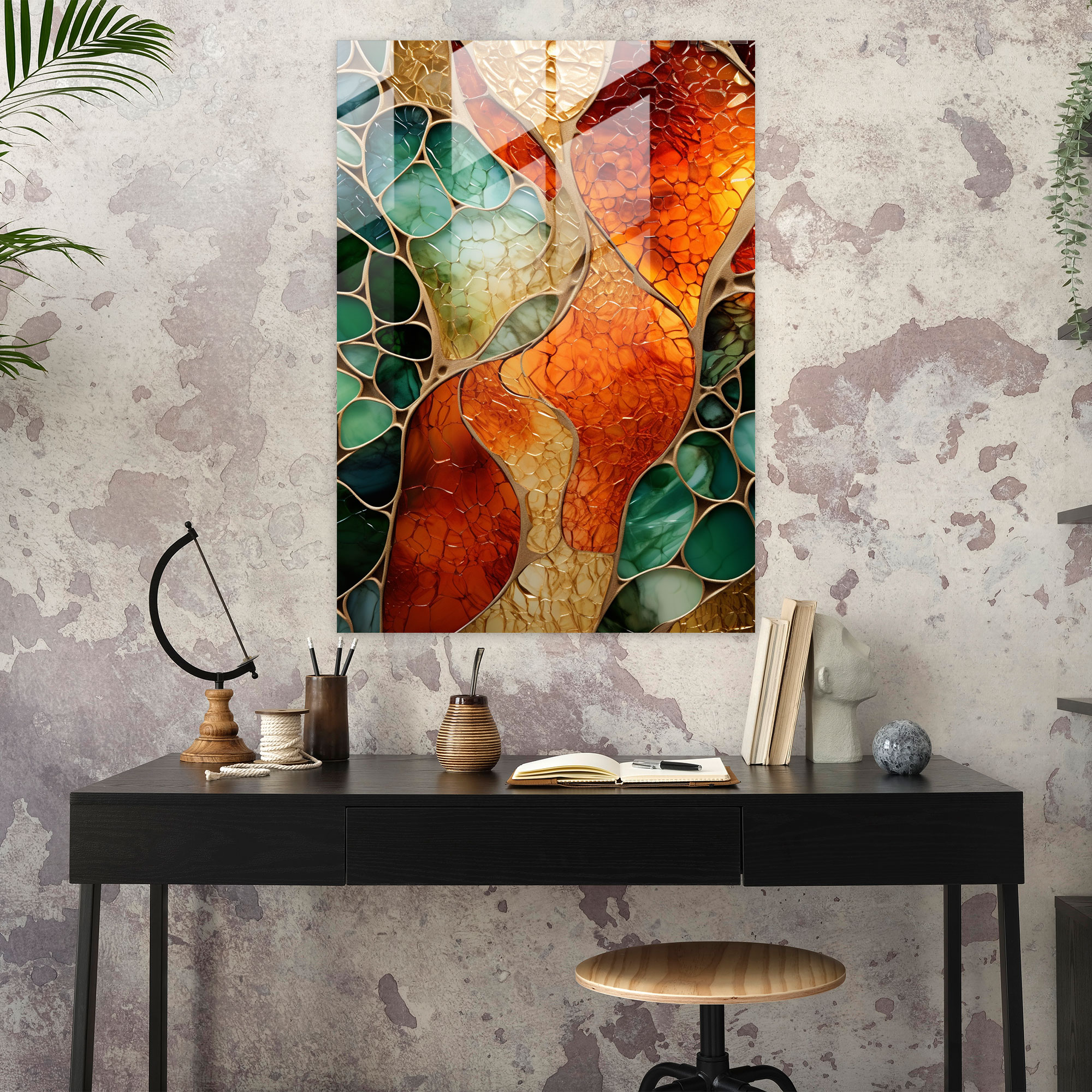 Translucent Glass Wall Art - Nature's Abstract - Realistic Glass Sculpture, Organic, Translucent Glass, Home Decoration