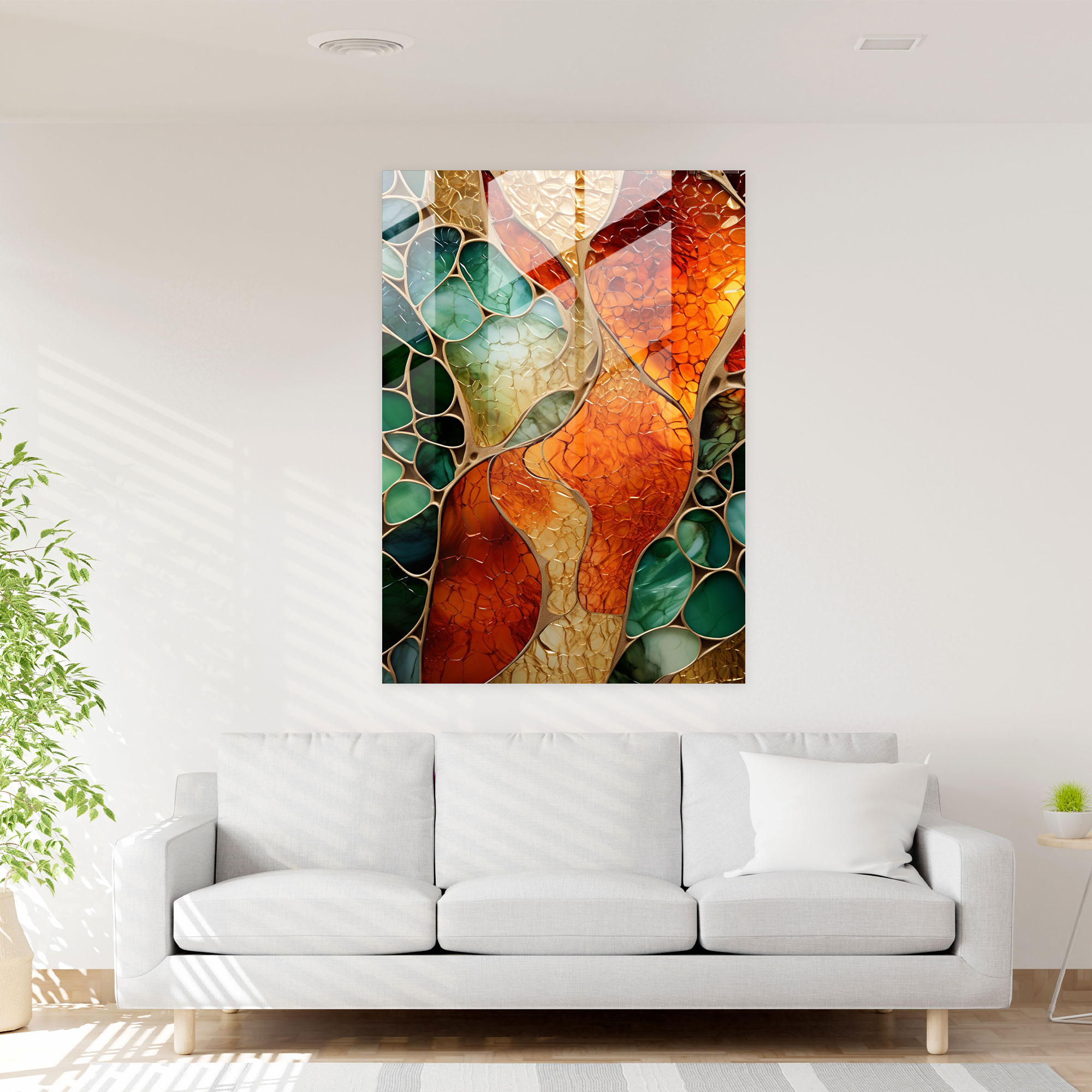 Translucent Glass Wall Art - Nature's Abstract - Realistic Glass Sculpture, Organic, Translucent Glass, Home Decoration