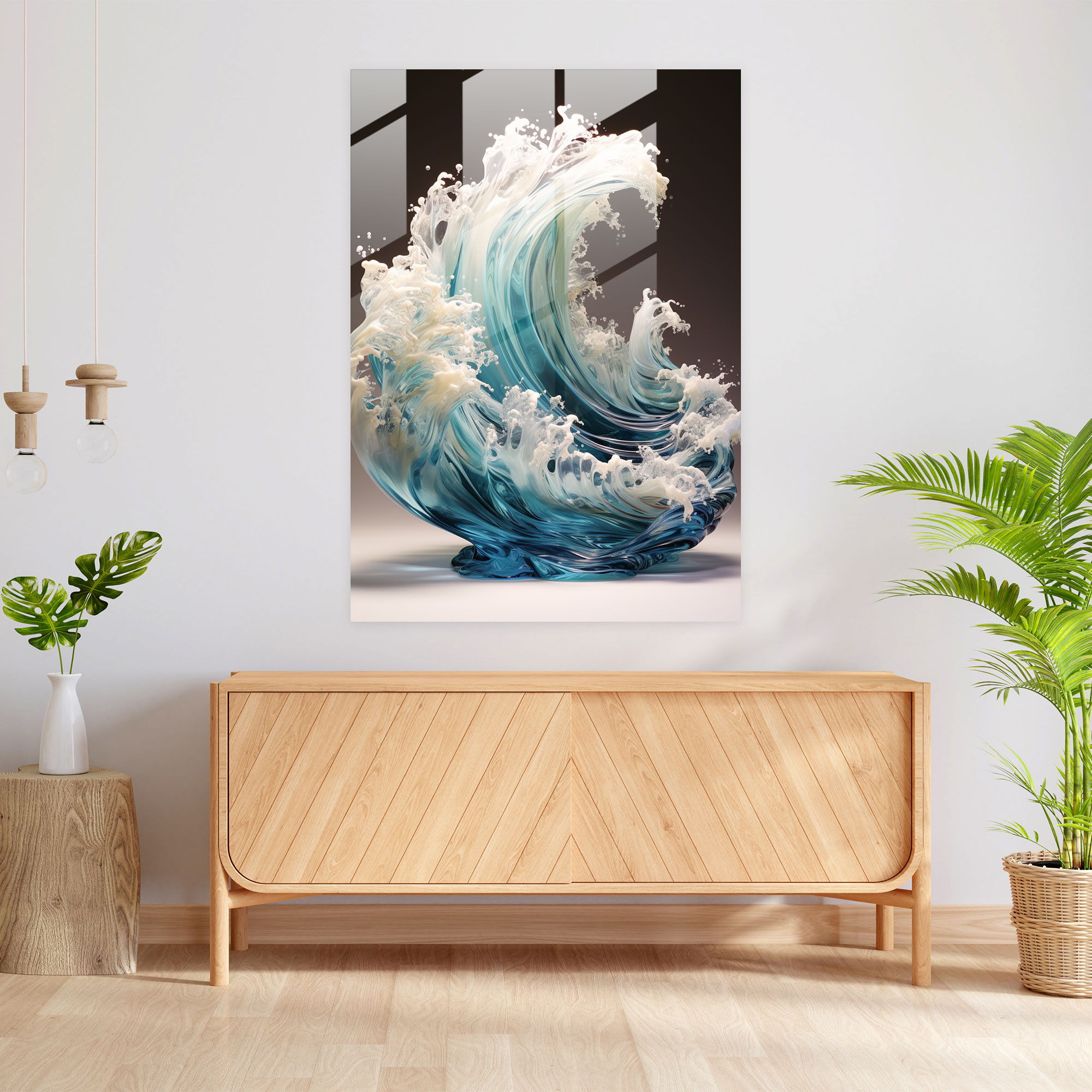 Tranquil Glass Sculpture - Realistic Glass Sculpture, Wall Decoration, Glass Wall Art, Strength