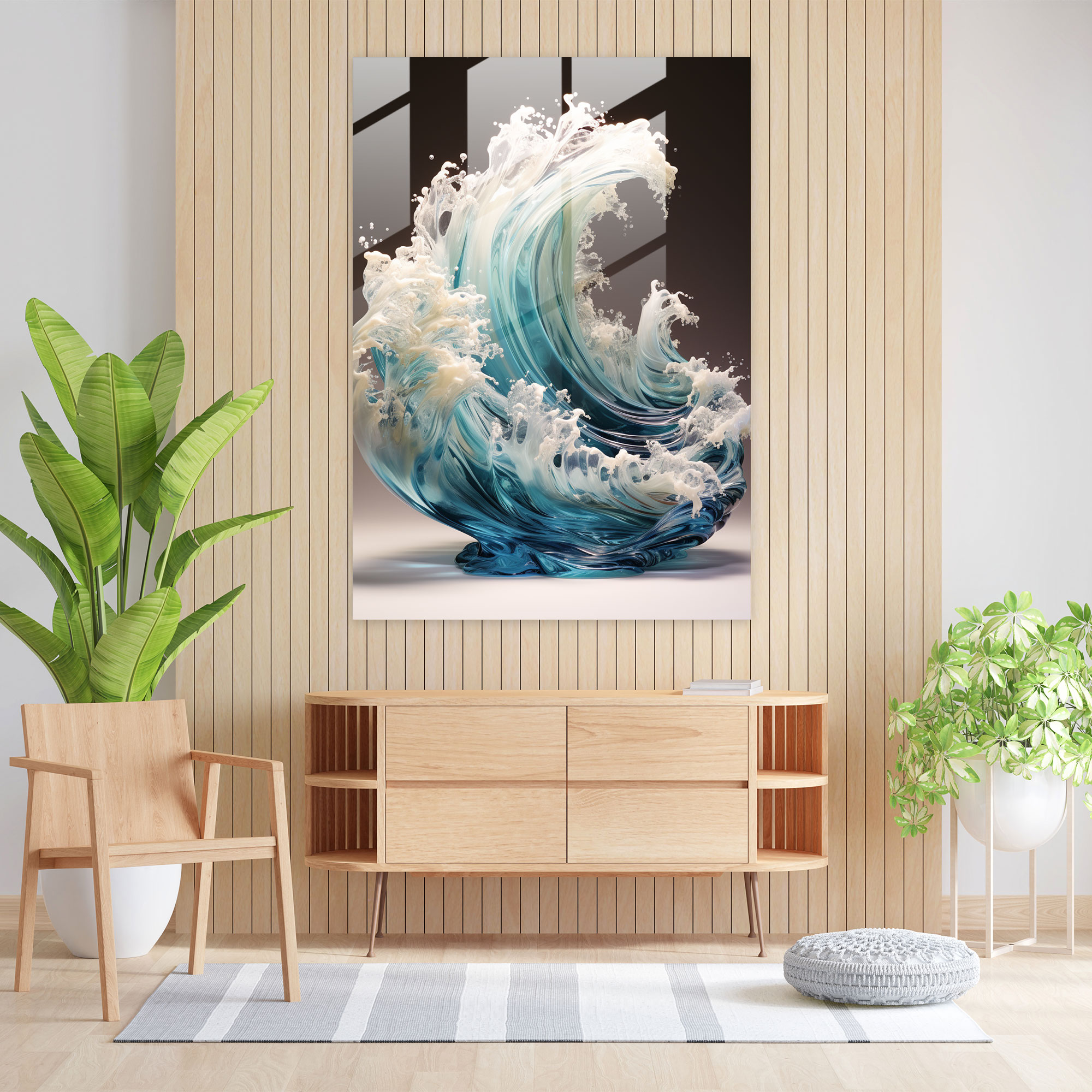 Tranquil Glass Sculpture - Realistic Glass Sculpture, Wall Decoration, Glass Wall Art, Strength