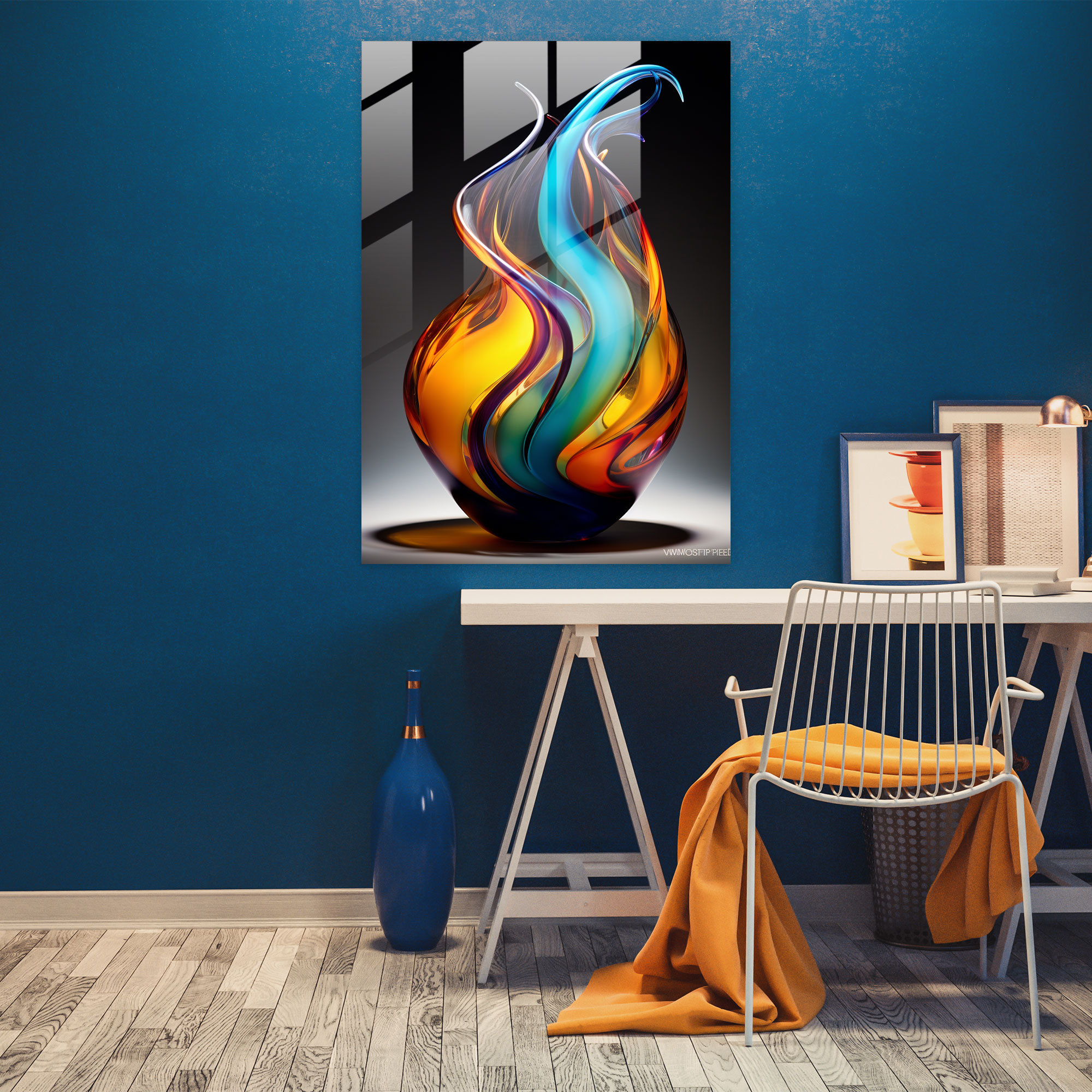 Ignite Glass Art - Realistic Glass Sculpture, Molten Glass, Imagination, Wall Decoration