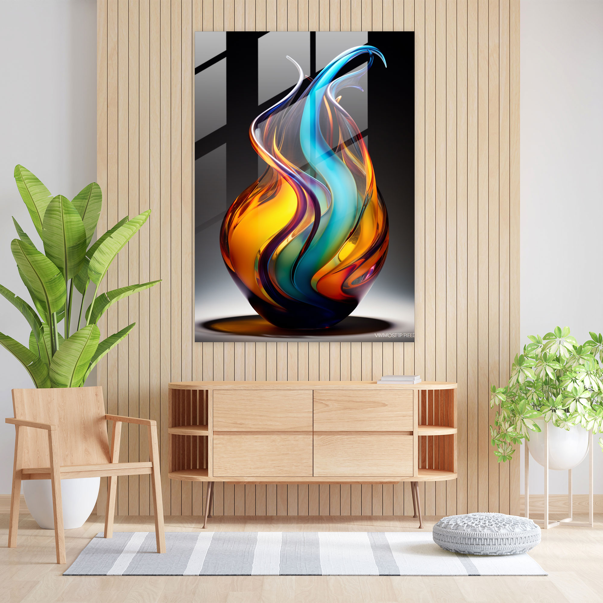 Ignite Glass Art - Realistic Glass Sculpture, Molten Glass, Imagination, Wall Decoration