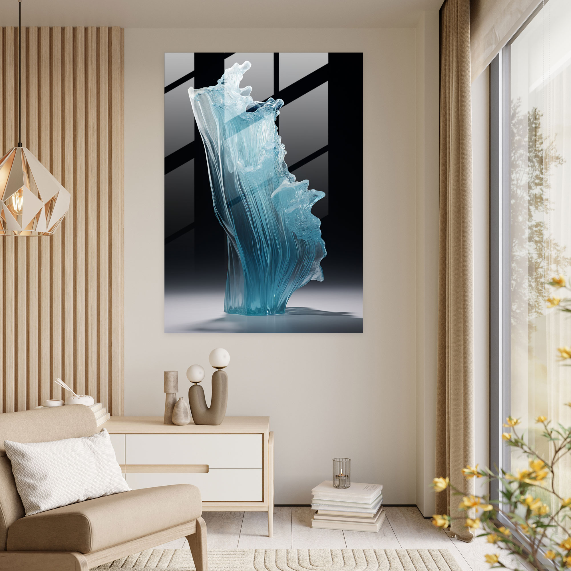 Serenity Glass Sculpture - Realistic Glass Sculpture, Serenity, Glass Wall Art, Home Decoration