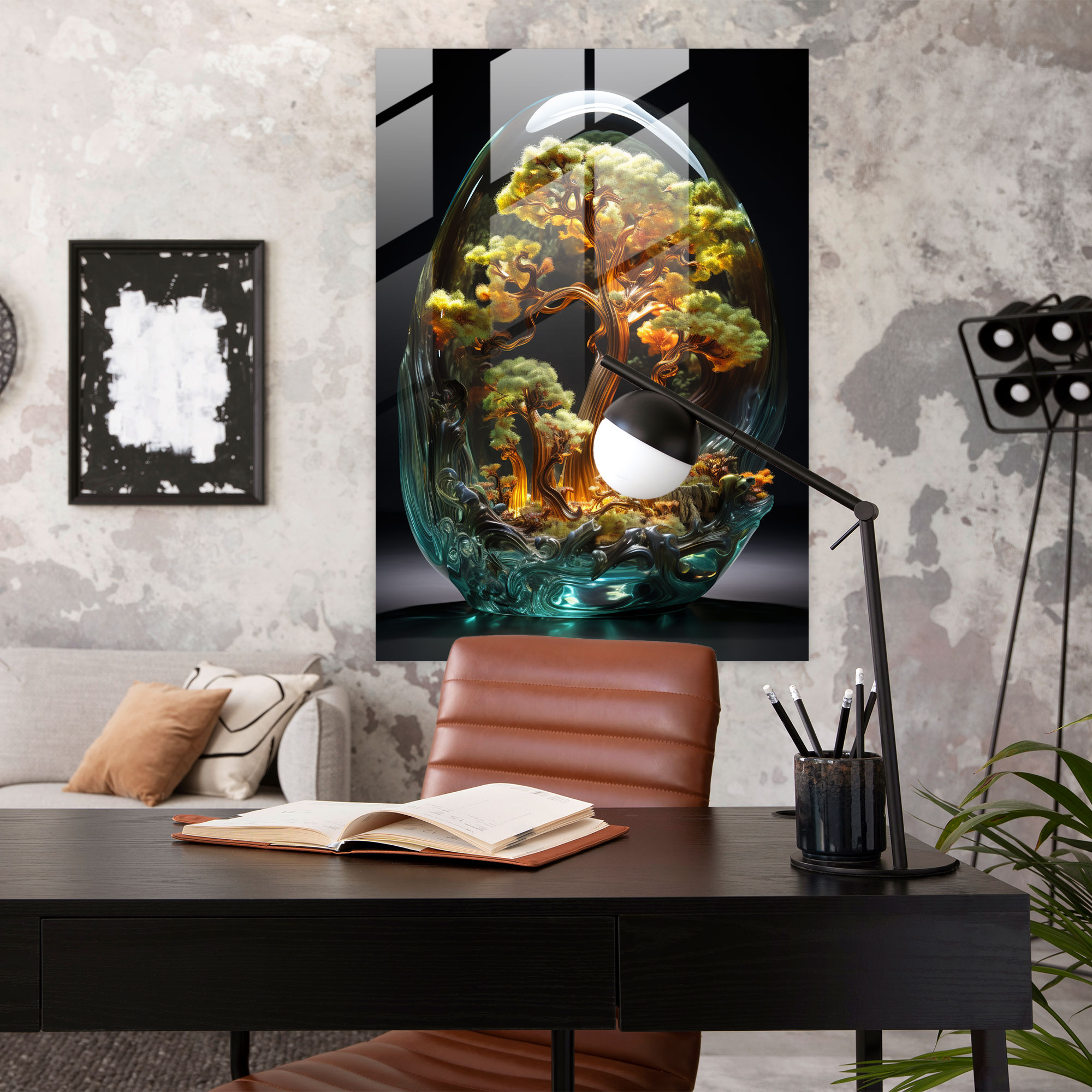 Realistic Glass Wall Art - Mystical Forest Glass Print - Realistic Glass Sculpture, Wall Decoration, Mystique, Magic