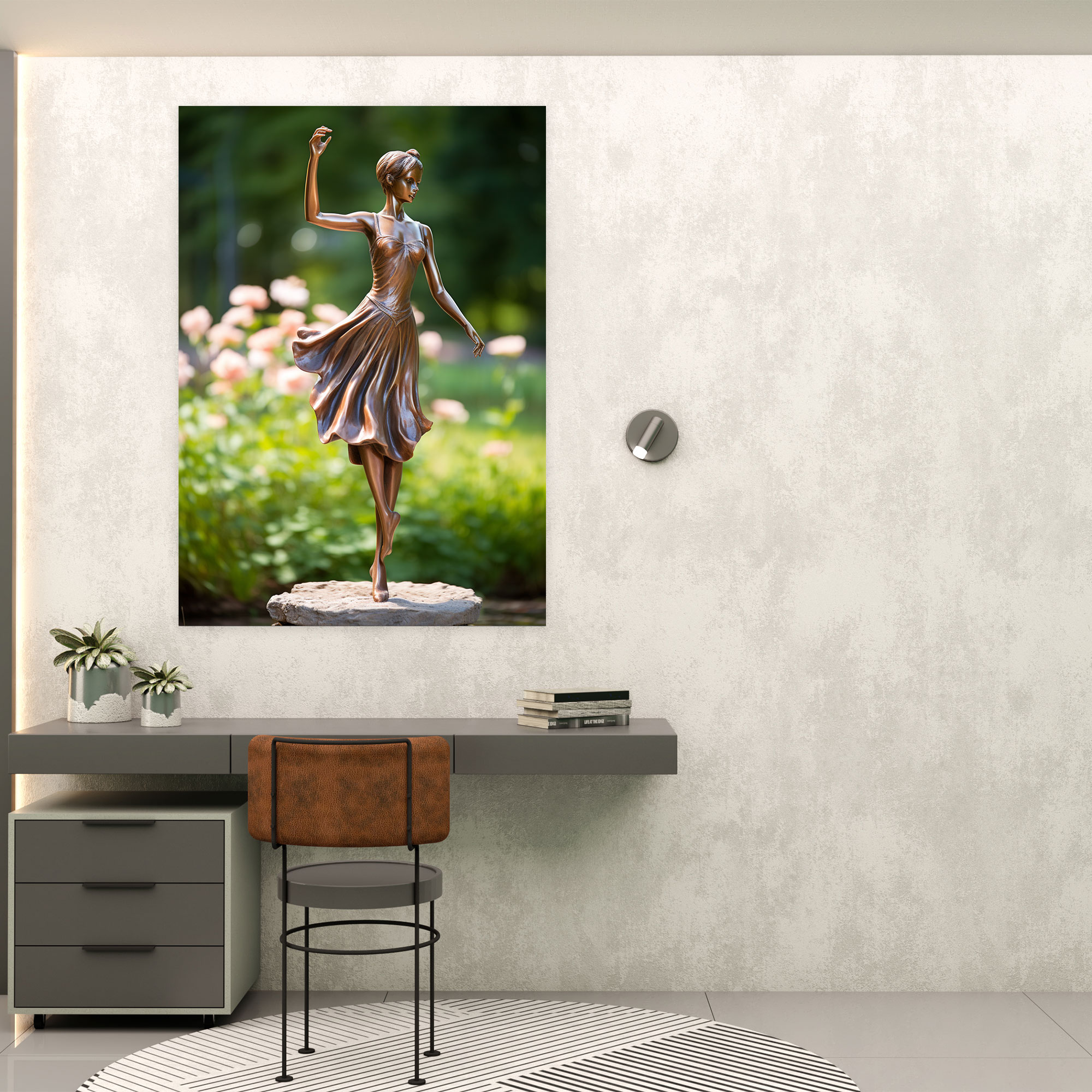 Realistic Glass Sculpture Wall Art - Realistic Glass Sculpture, Graceful Pose, Sculpture Of Ballerina, Home Decoration