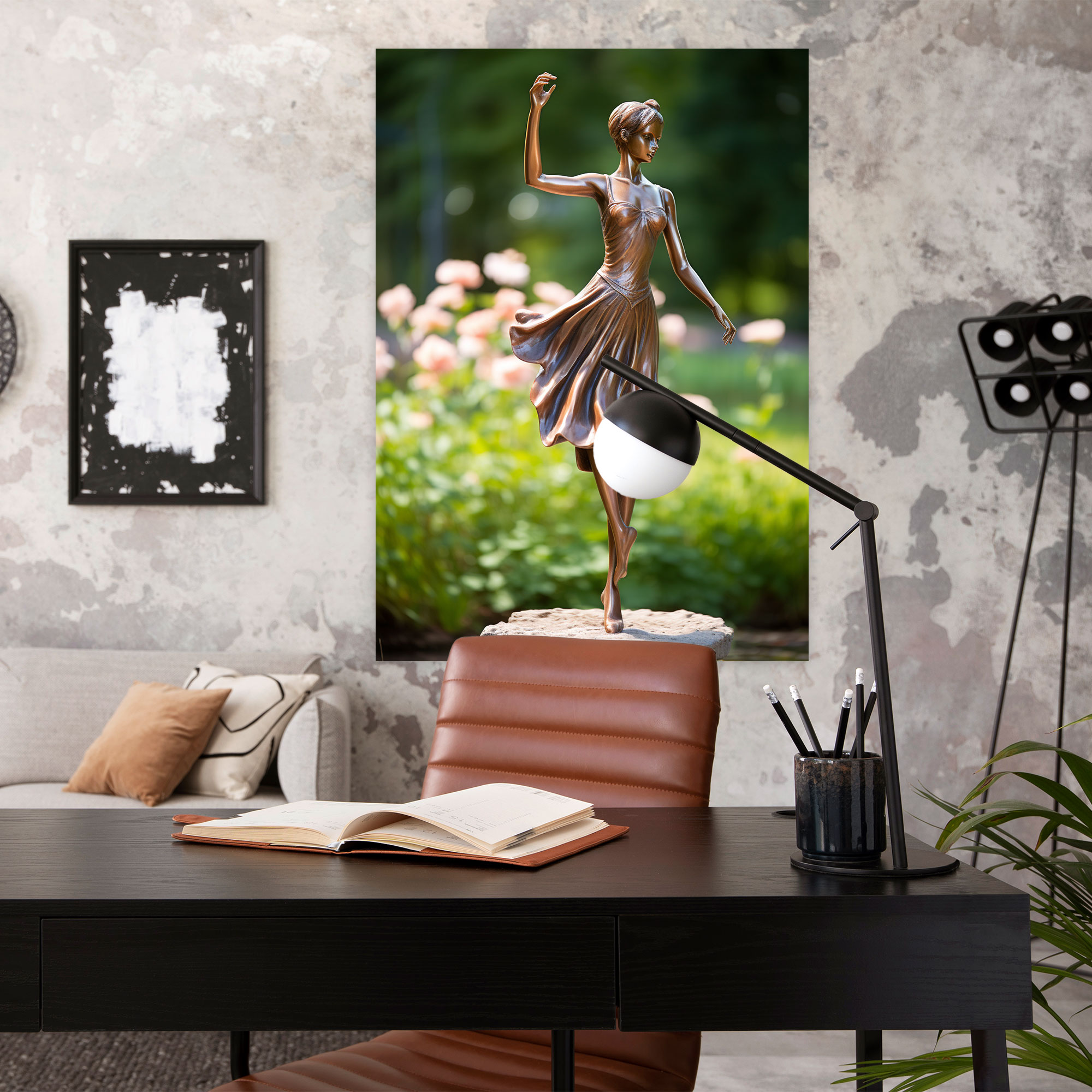 Realistic Glass Sculpture Wall Art - Realistic Glass Sculpture, Graceful Pose, Sculpture Of Ballerina, Home Decoration