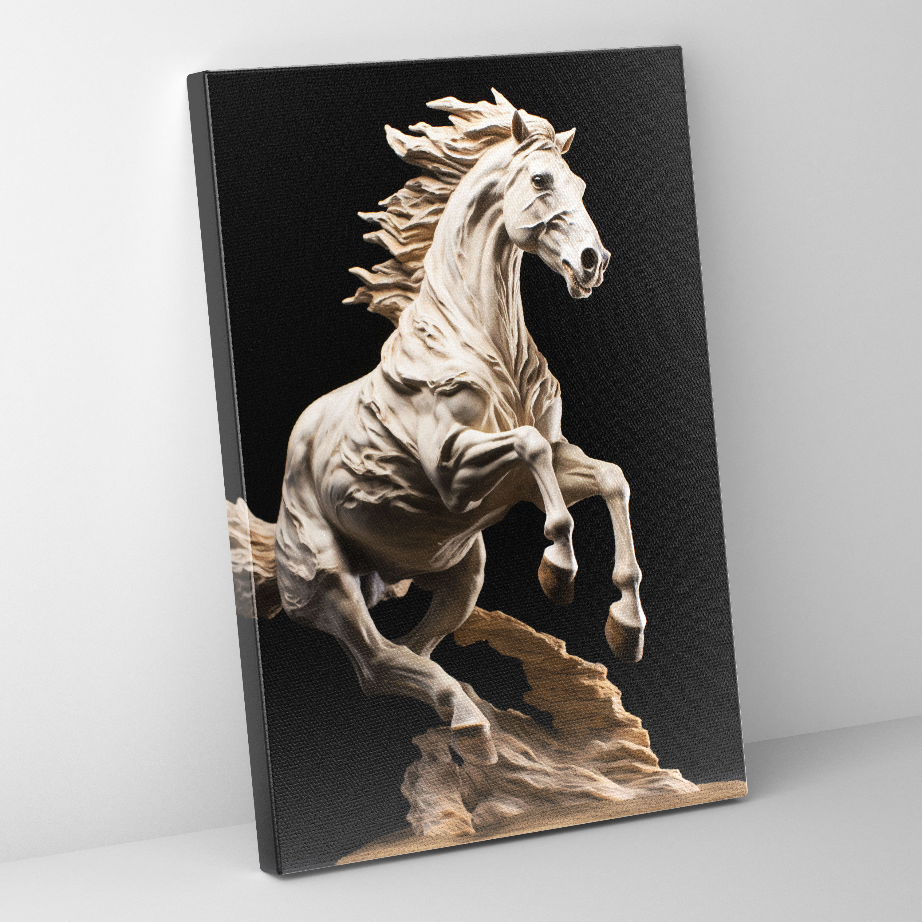 Realistic Glass Sculpture Canvas Print - Realistic Glass Sculpture, Wall Decoration, Majestic Creature, Power