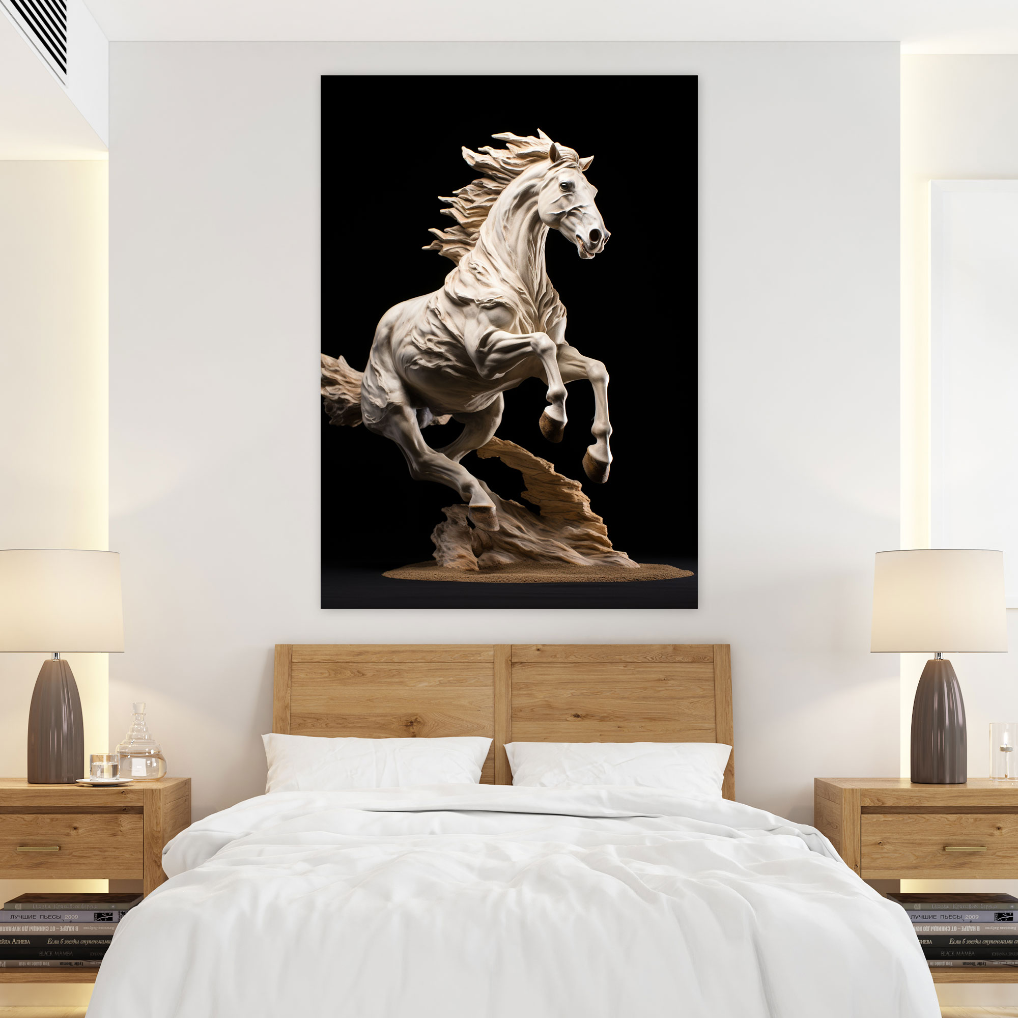 Realistic Glass Sculpture Canvas Print - Realistic Glass Sculpture, Wall Decoration, Majestic Creature, Power