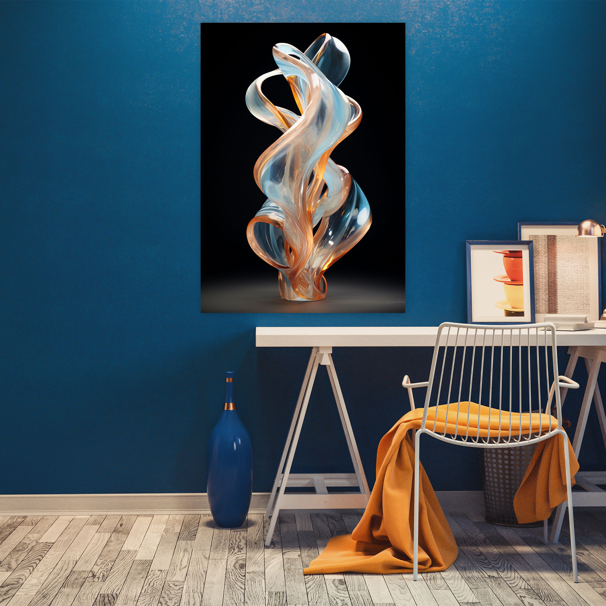 Realistic Glass Sculpture Wall Art - Realistic Glass Sculpture, Canvas, Wall Art, Canvas Wall Art