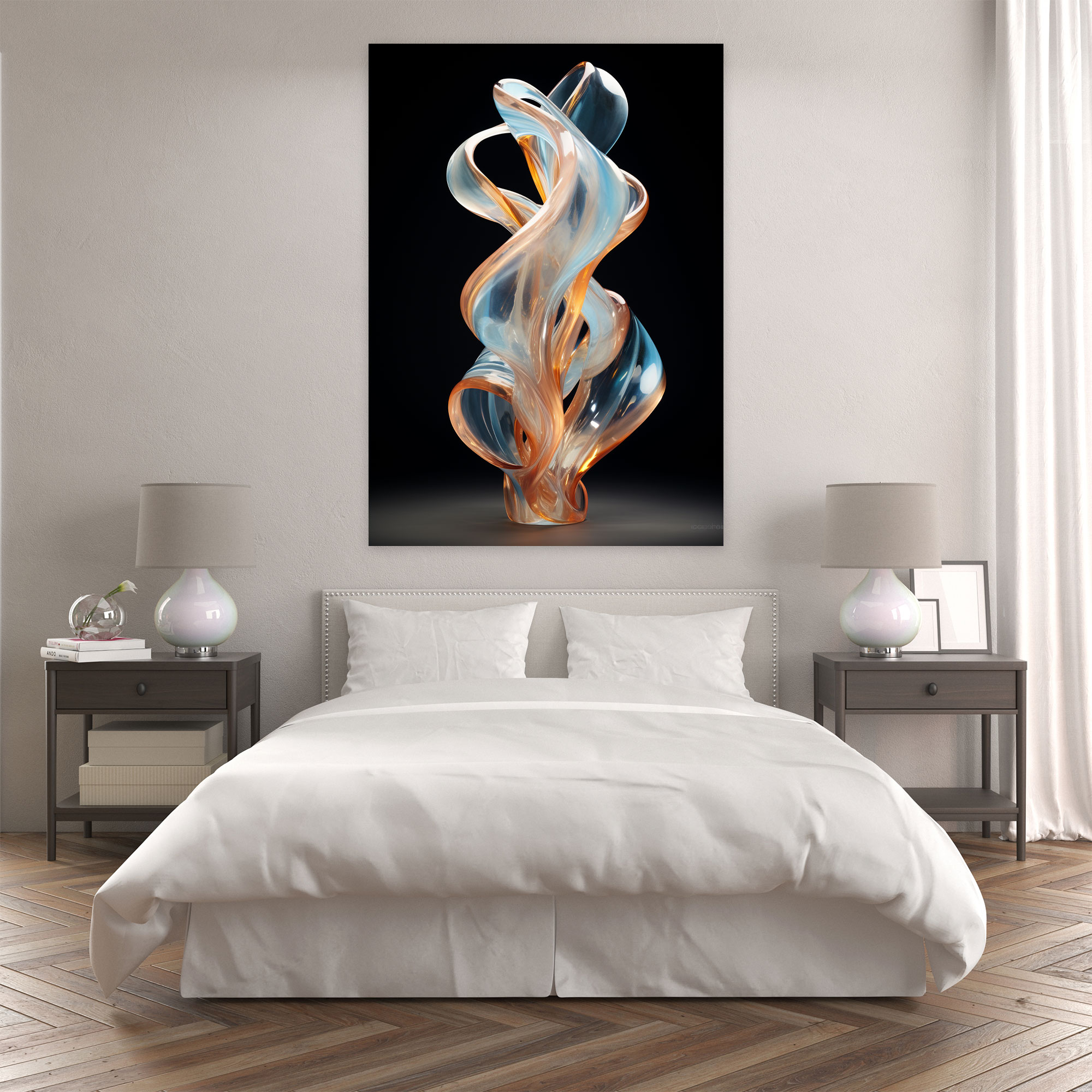 Realistic Glass Sculpture Wall Art - Realistic Glass Sculpture, Canvas, Wall Art, Canvas Wall Art