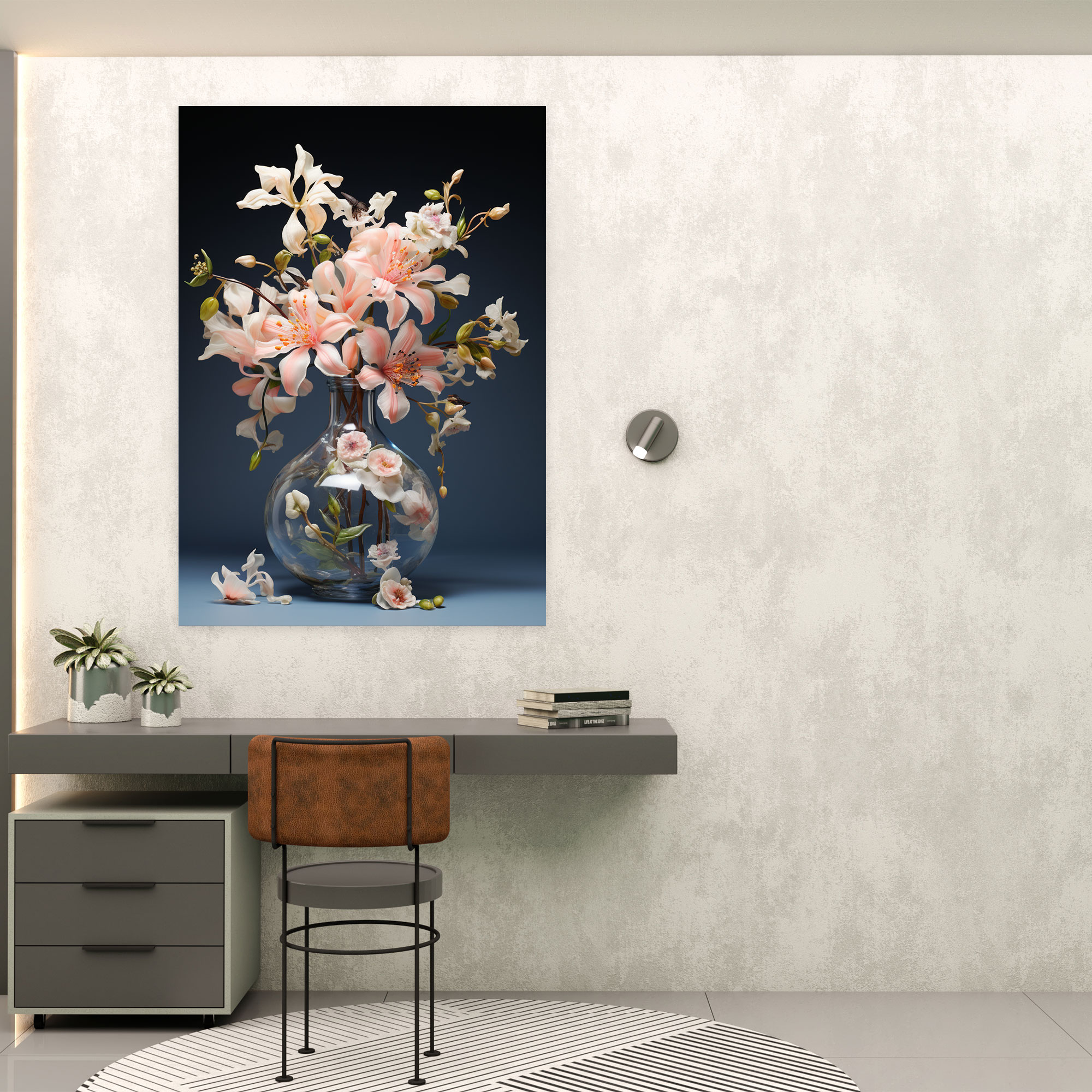 Realistic Glass Sculpture Canvas Print - Realistic Glass Sculpture, Home Decoration, Beauty Of Nature, Canvas Print