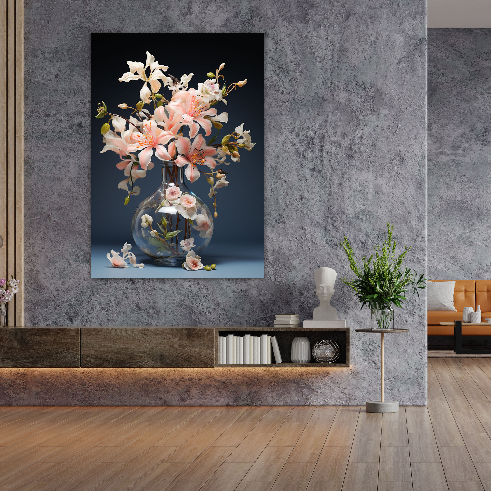 Realistic Glass Sculpture Canvas Print - Realistic Glass Sculpture, Home Decoration, Beauty Of Nature, Canvas Print
