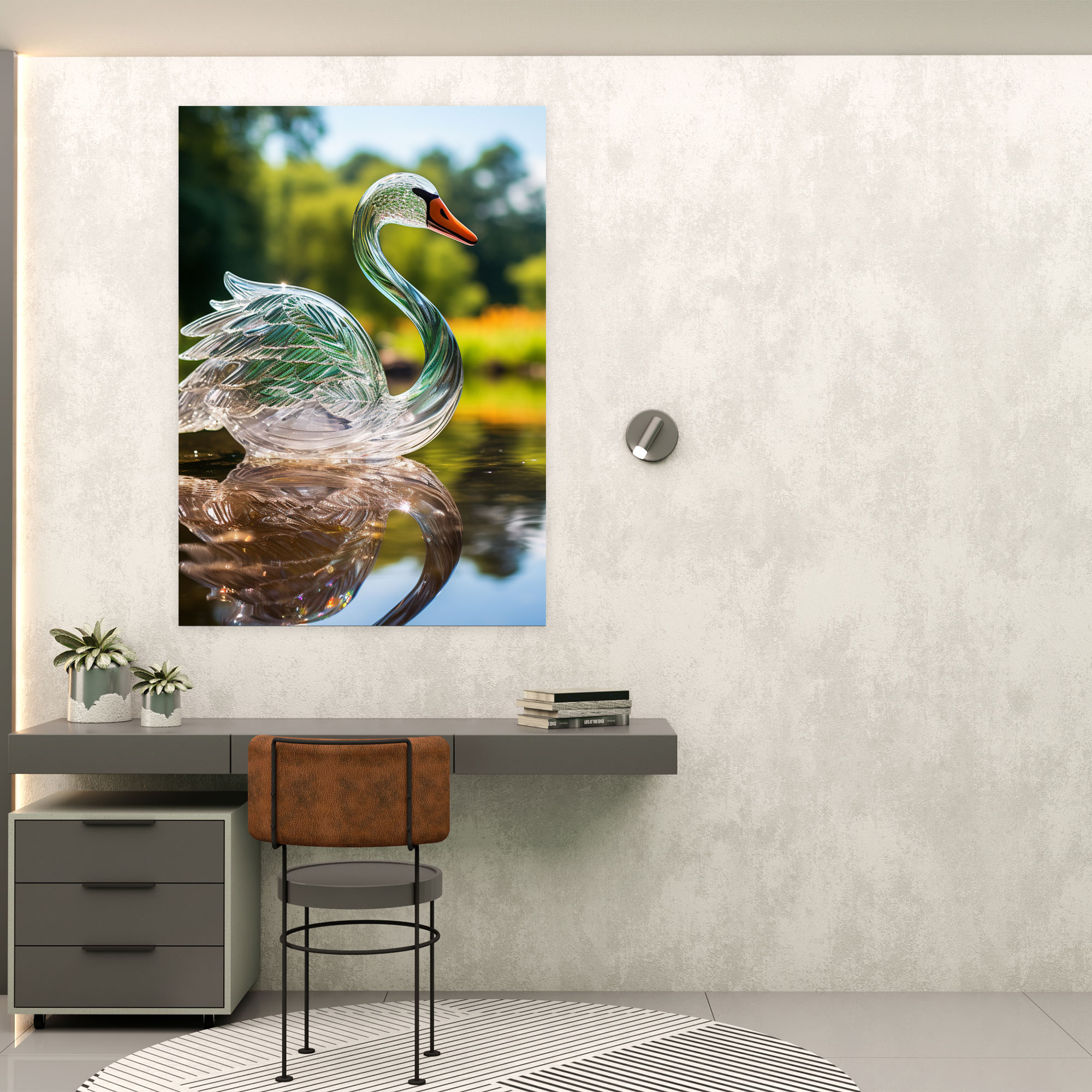 Realistic Glass Sculpture Wall Art - Realistic Glass Sculpture, Wall Decoration, Handcrafted Glass Sculpture, Wall Art