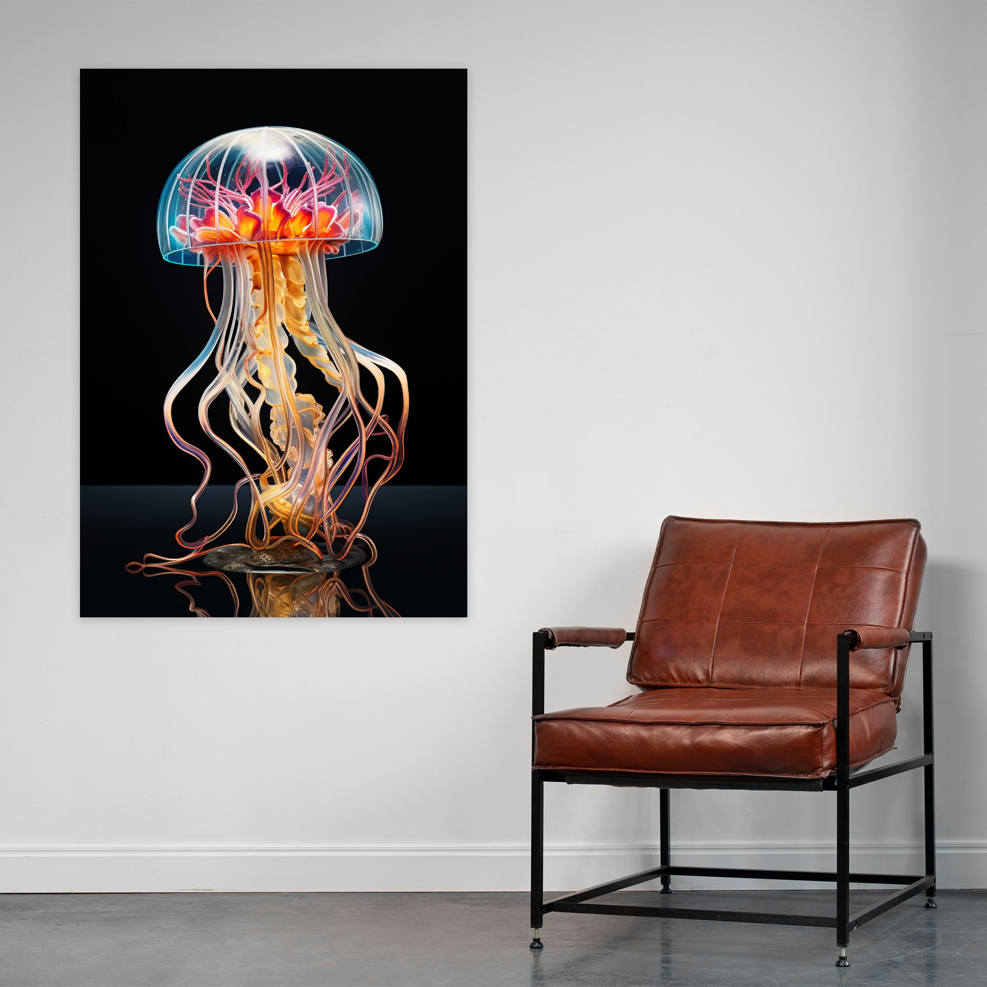 Realistic Glass Sculpture Wall Decoration - Realistic Glass Sculpture, Tranquility, Mesmerizing, Canvas Wall Art