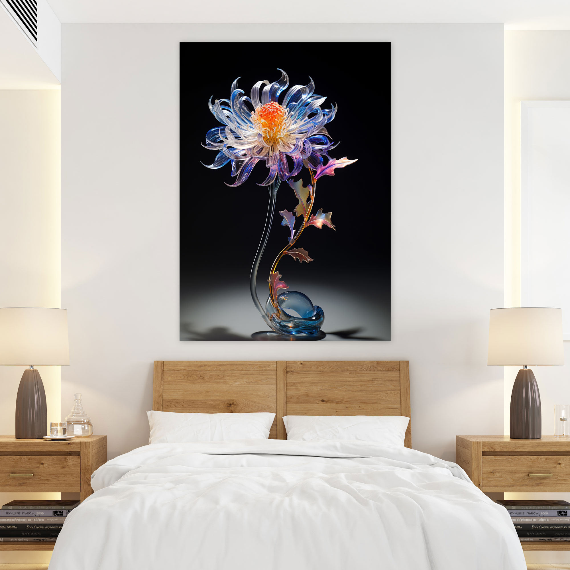 Realistic Glass Sculpture Canvas Print - Realistic Glass Sculpture, Intricate Details, Canvas Print, Wall Art