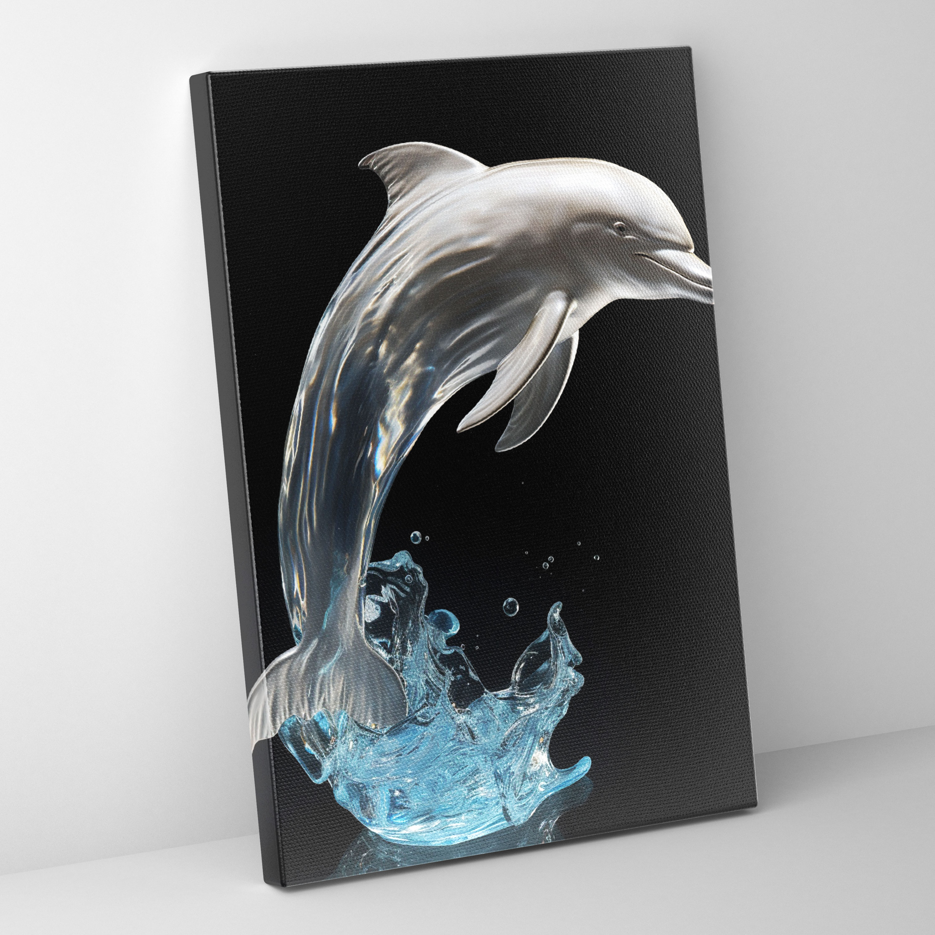 Realistic Glass Sculpture Wall Decoration - Realistic Glass Sculpture, Realistic Glass Sculpture, Canvas Wall Art, Crystal-Clear Waters