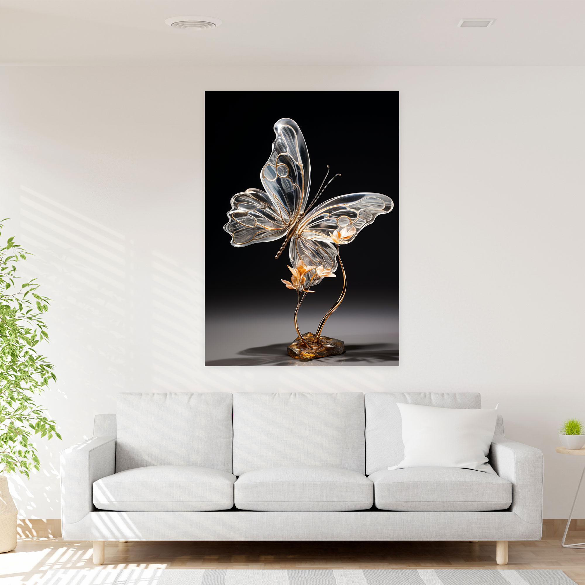 Realistic Glass Sculpture Canvas Art - Realistic Glass Sculpture, Grace And Beauty, Wall Decoration, Home Decoration