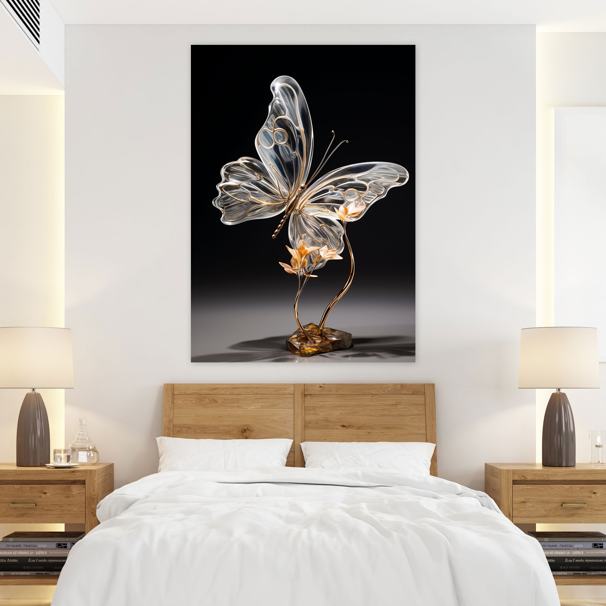 Realistic Glass Sculpture Canvas Art - Realistic Glass Sculpture, Grace And Beauty, Wall Decoration, Home Decoration