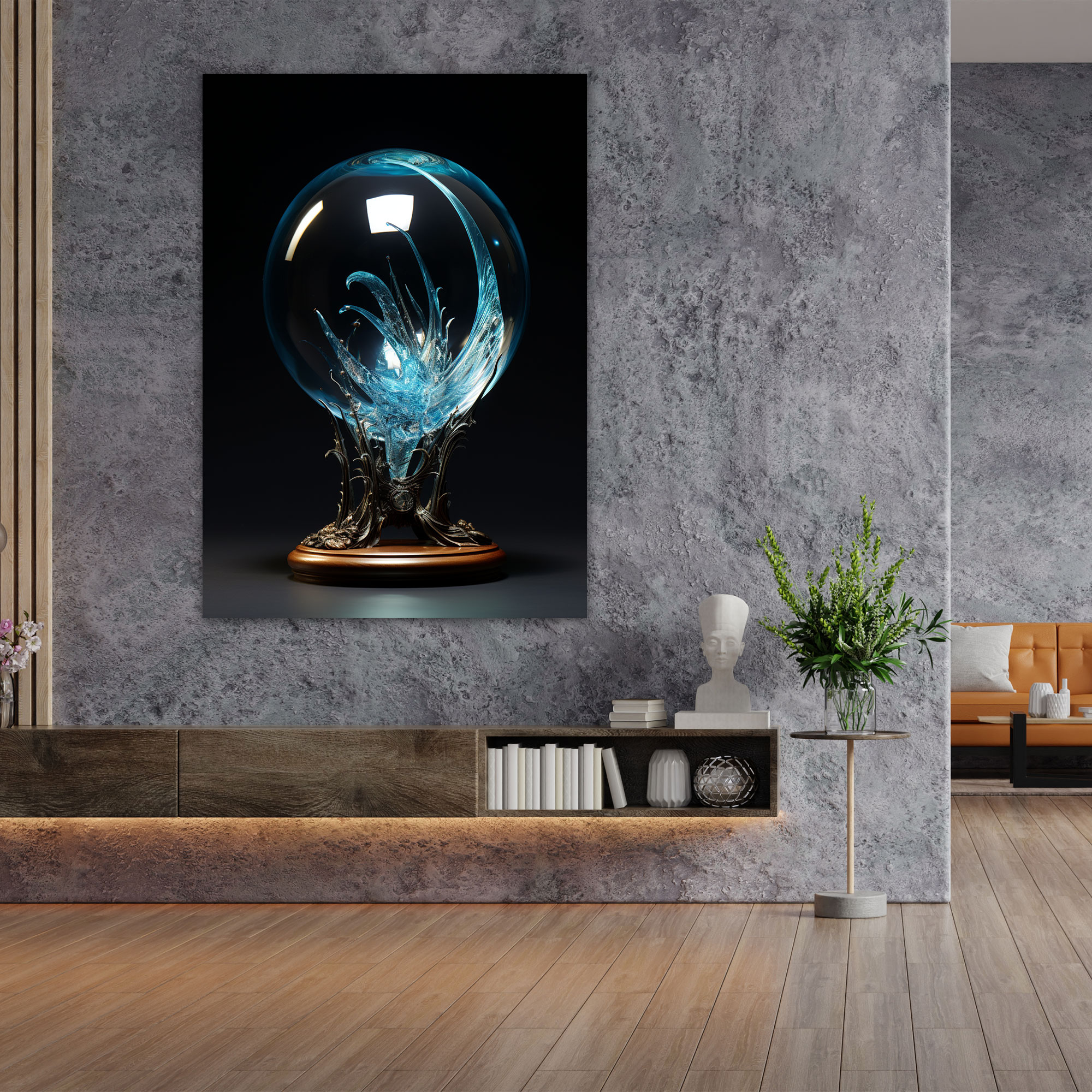Realistic Glass Sculpture Wall Art - Realistic Glass Sculpture, Canvas Print, Canvas Wall Art, Wall Decoration