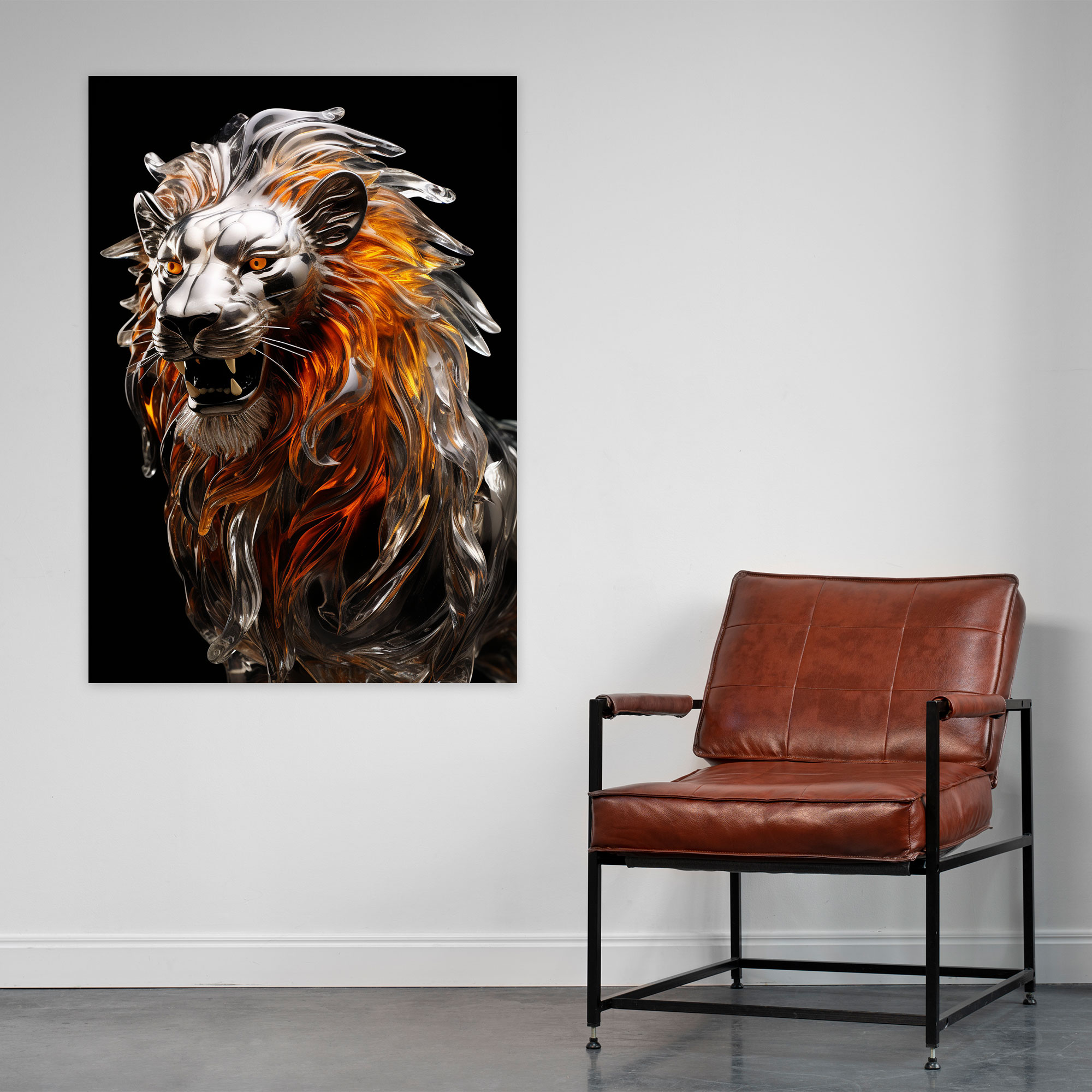 Realistic Glass Sculpture Wall Decoration - Realistic Glass Sculpture, Wall Art, Canvas Print, Canvas Wall Art
