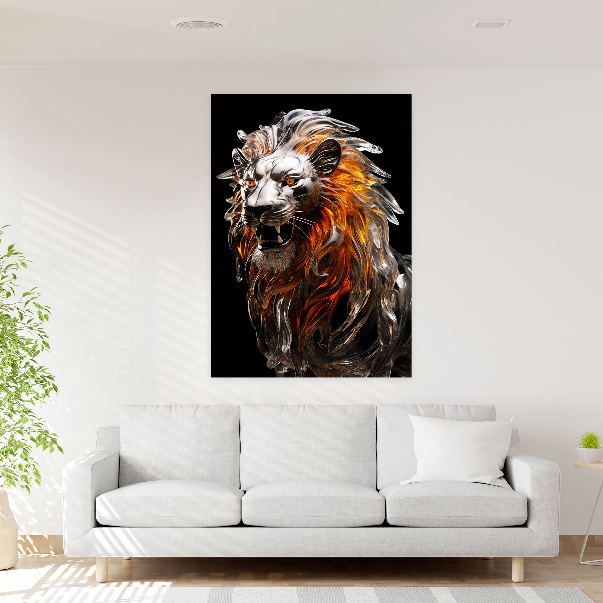 Realistic Glass Sculpture Wall Decoration - Realistic Glass Sculpture, Wall Art, Canvas Print, Canvas Wall Art