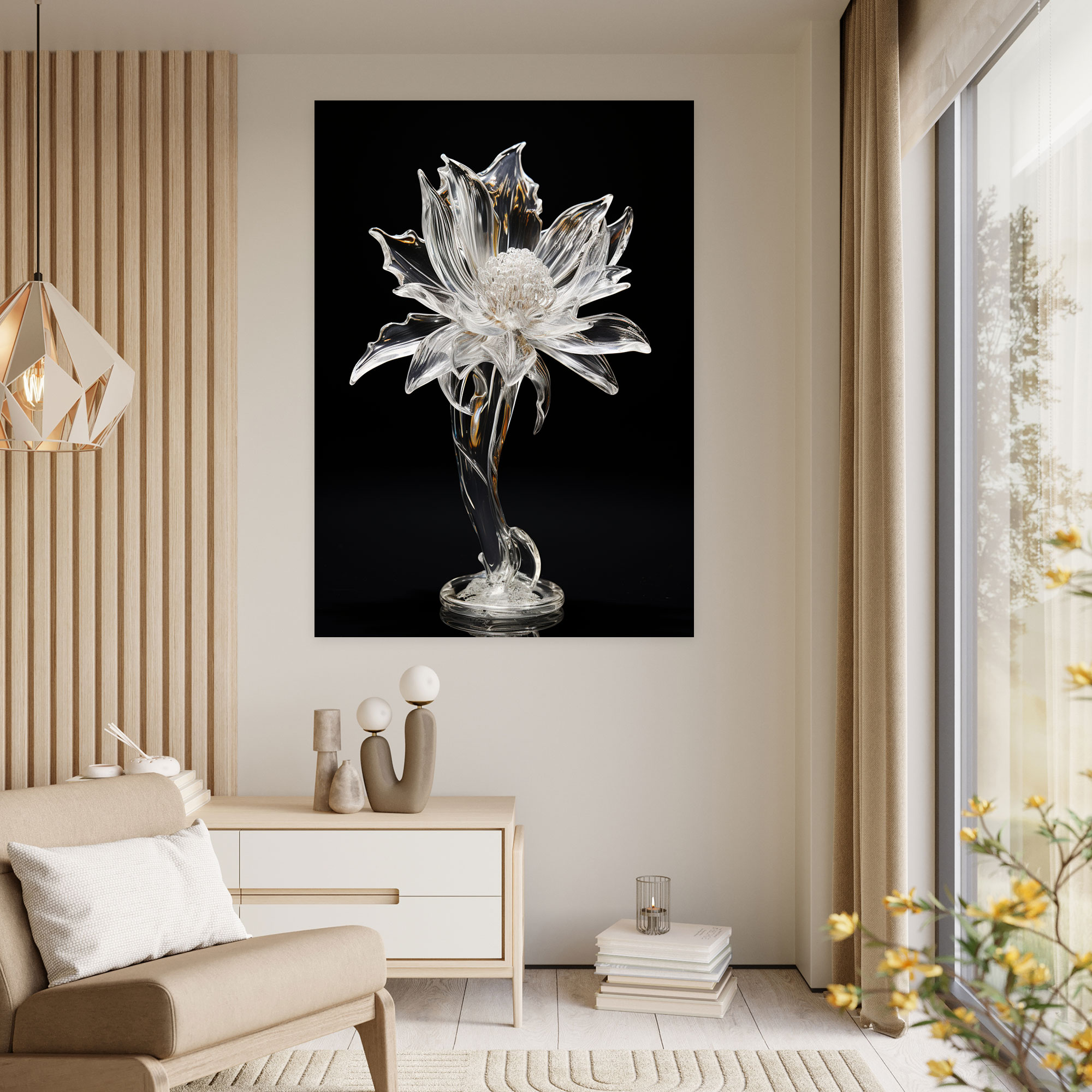 Realistic Glass Sculpture Canvas Print - Realistic Glass Sculpture, Realistic Glass Sculpture, Canvas, Home Decoration