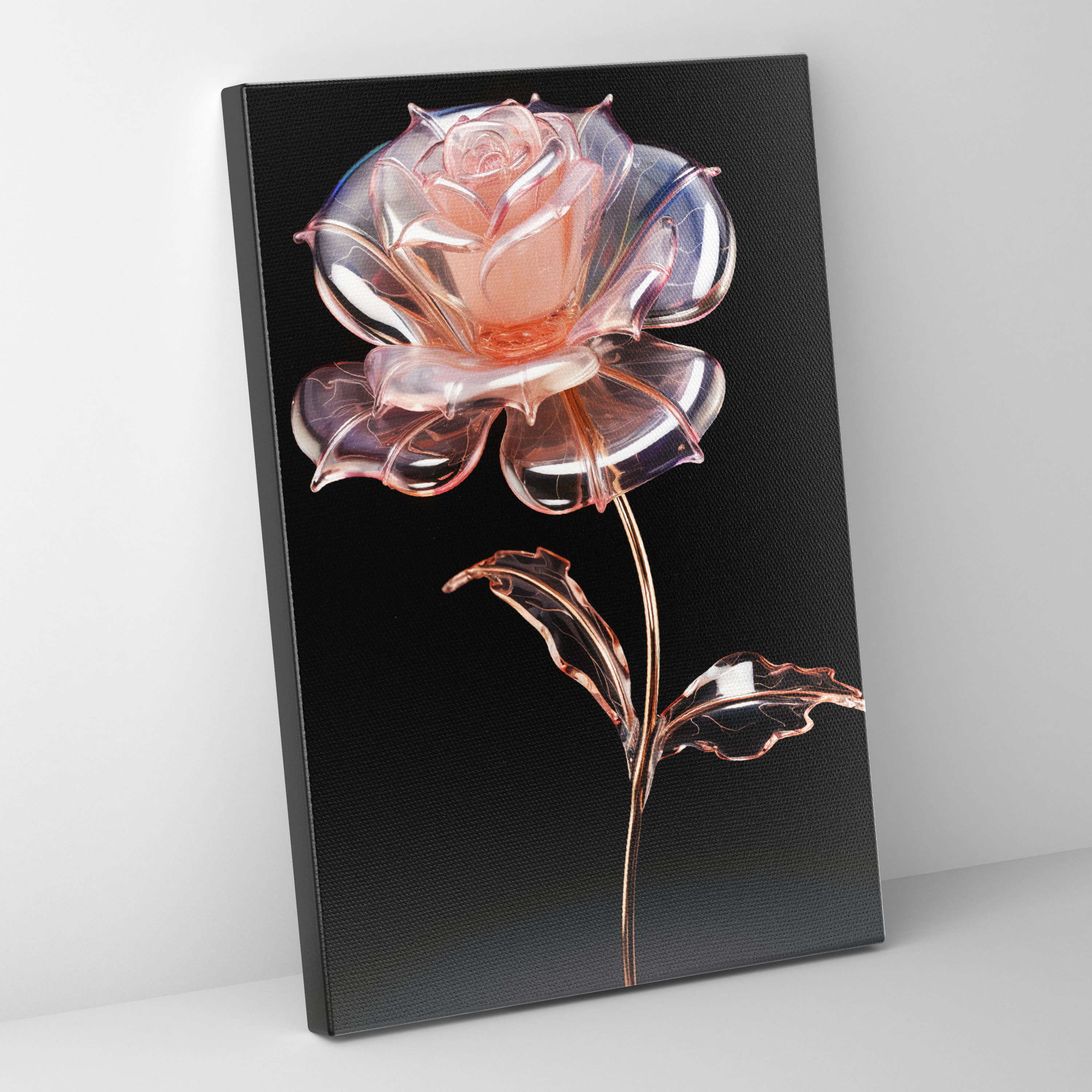 Realistic Glass Sculpture Wall Decoration - Realistic Glass Sculpture, Delicate Glass Sculpture, Canvas Print, Realistic Glass Sculpture