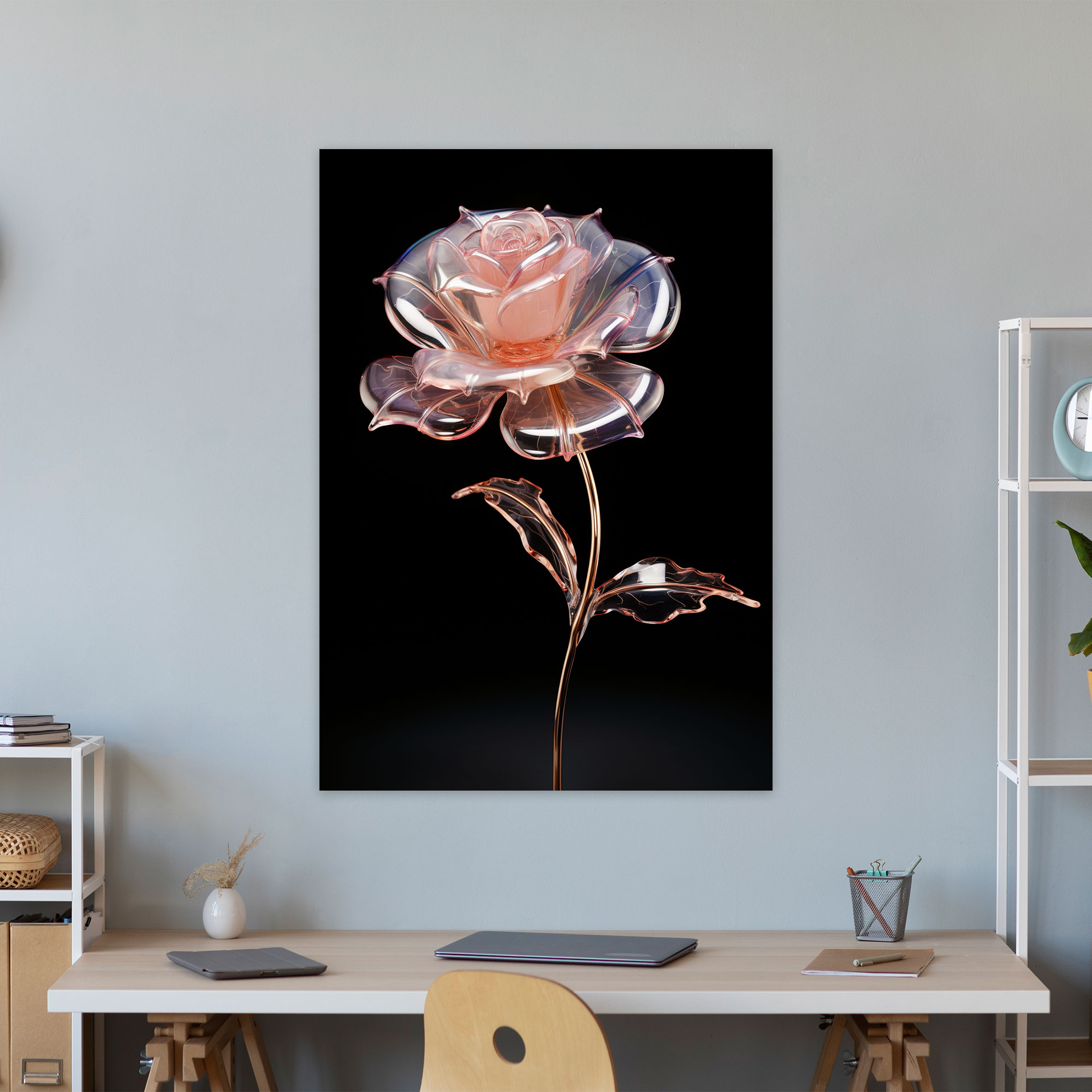 Realistic Glass Sculpture Wall Decoration - Realistic Glass Sculpture, Delicate Glass Sculpture, Canvas Print, Realistic Glass Sculpture
