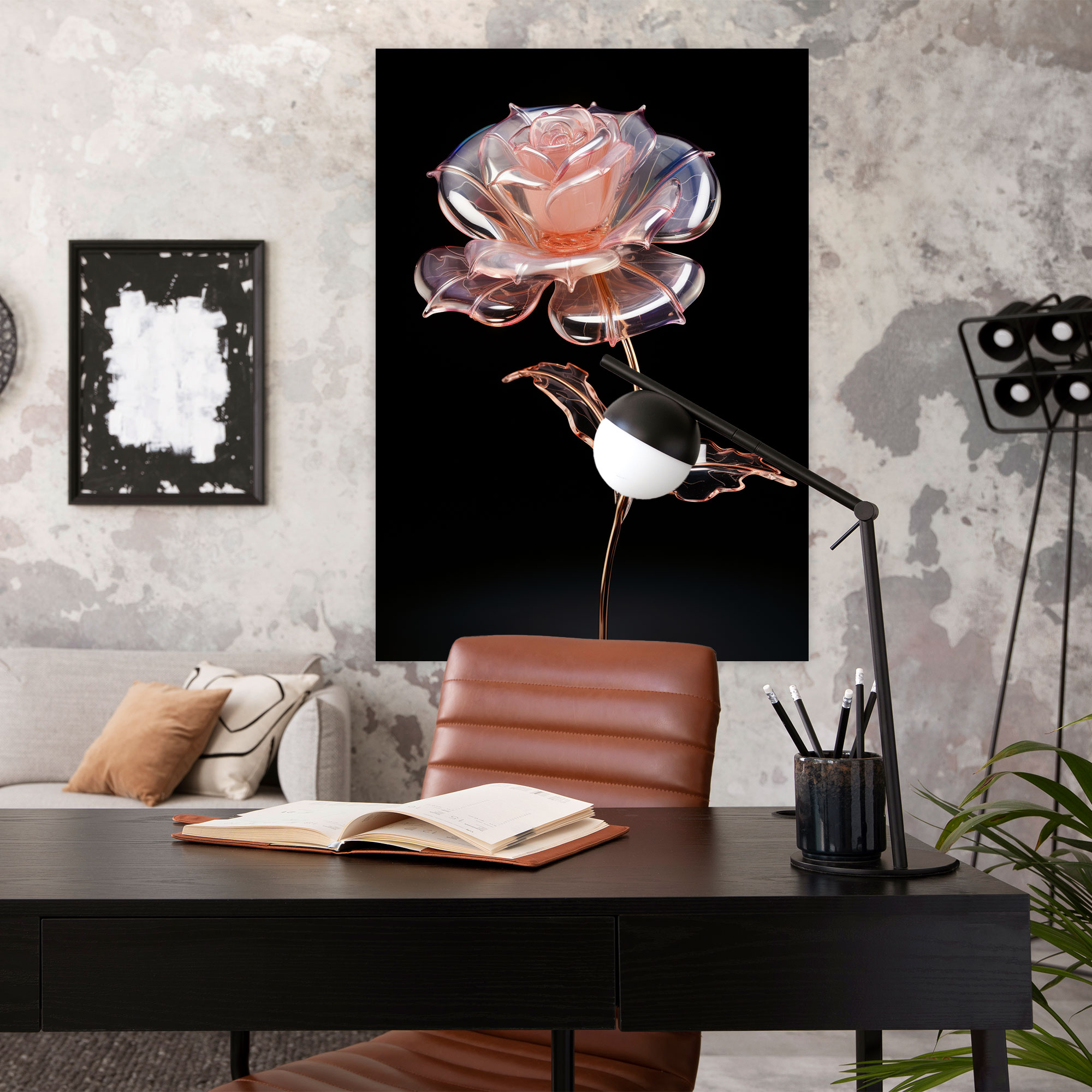 Realistic Glass Sculpture Wall Decoration - Realistic Glass Sculpture, Delicate Glass Sculpture, Canvas Print, Realistic Glass Sculpture