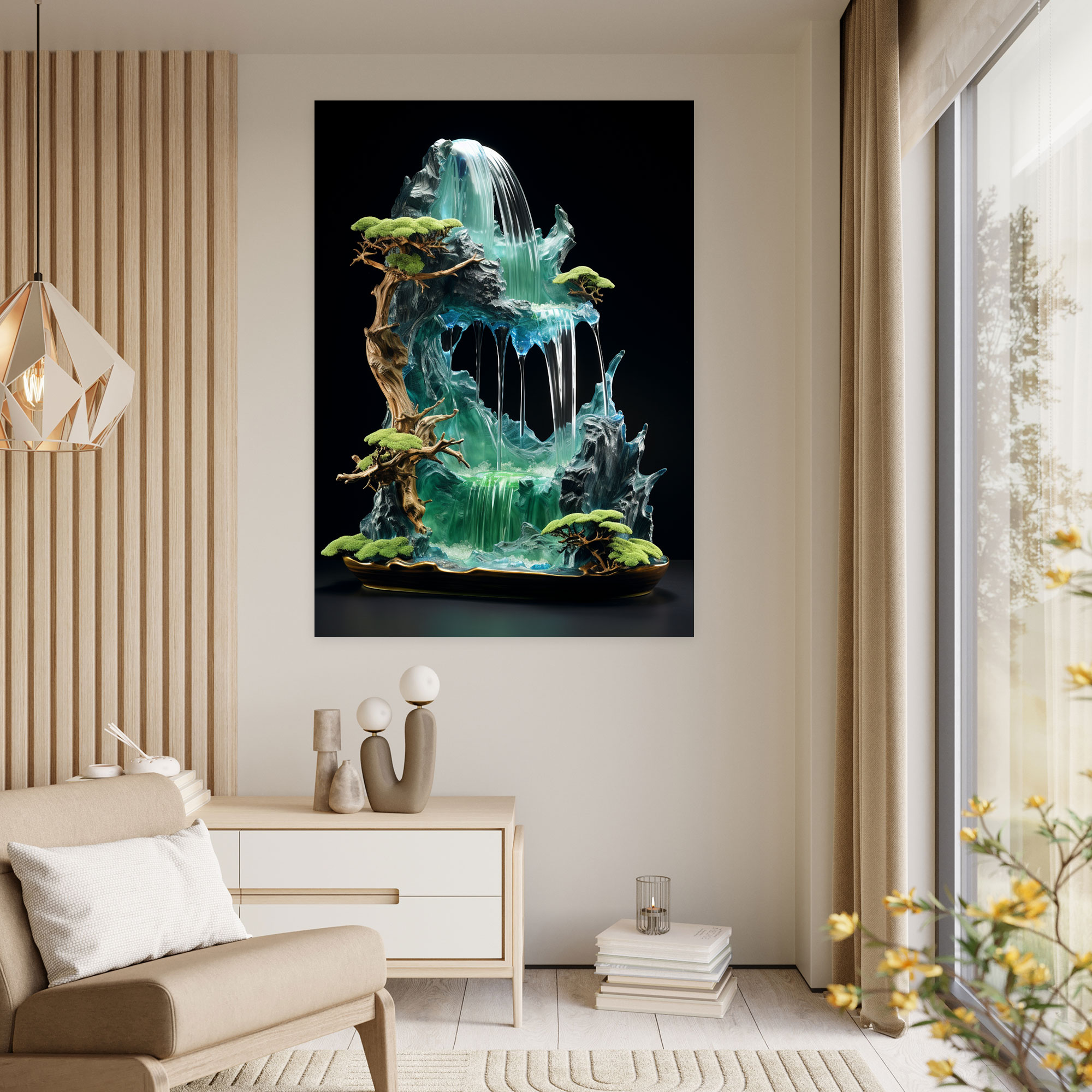 Realistic Glass Sculpture Wall Art Decor - Realistic Glass Sculpture, Tranquility, Wall Art, Realistic Glass Sculpture