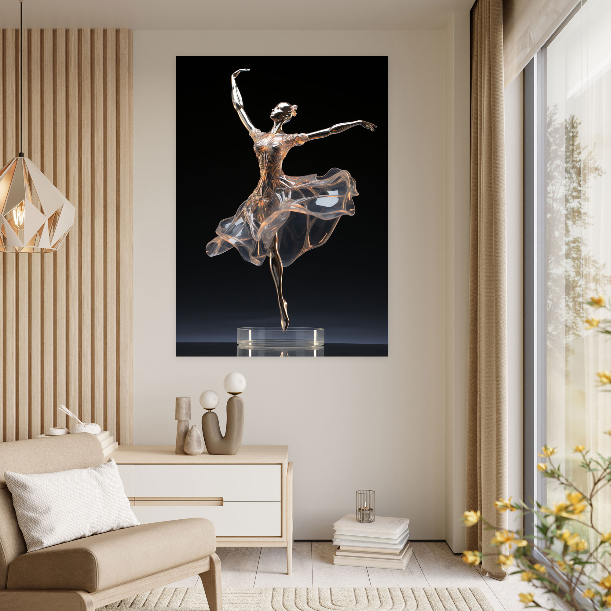 Realistic Glass Sculpture Canvas Print Art - Realistic Glass Sculpture, Wall Art, Canvas Print, Beauty