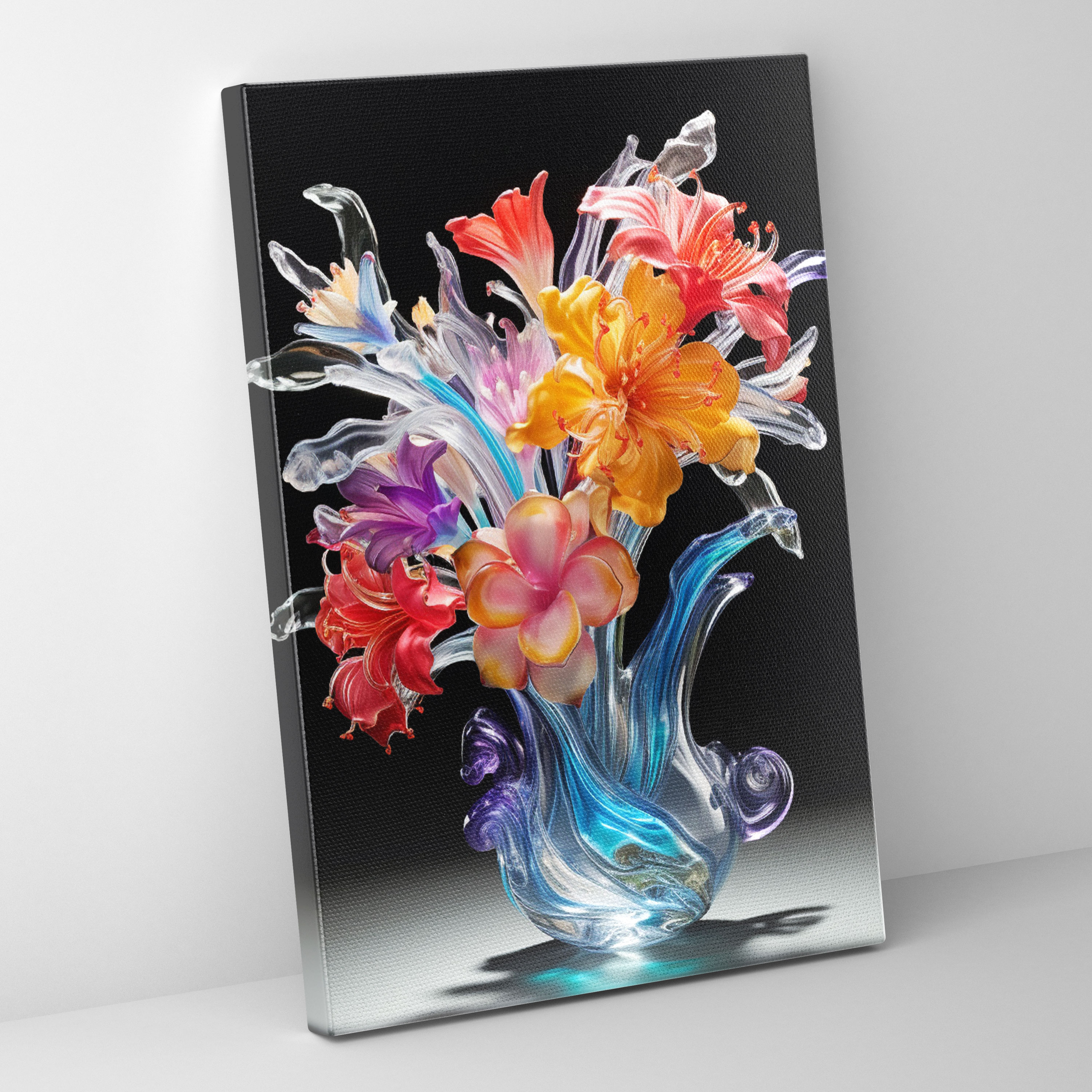 Realistic Glass Sculpture Wall Decor - Realistic Glass Sculpture, Canvas Print, Wall Art, Canvas