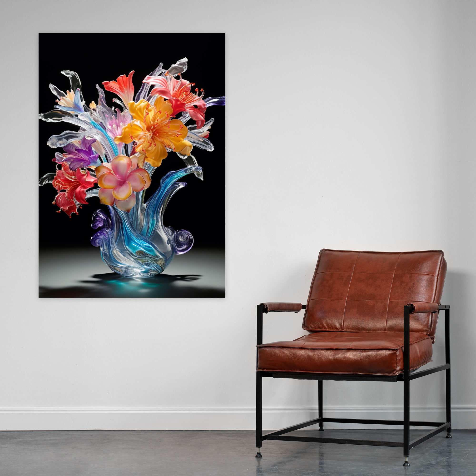 Realistic Glass Sculpture Wall Decor - Realistic Glass Sculpture, Canvas Print, Wall Art, Canvas