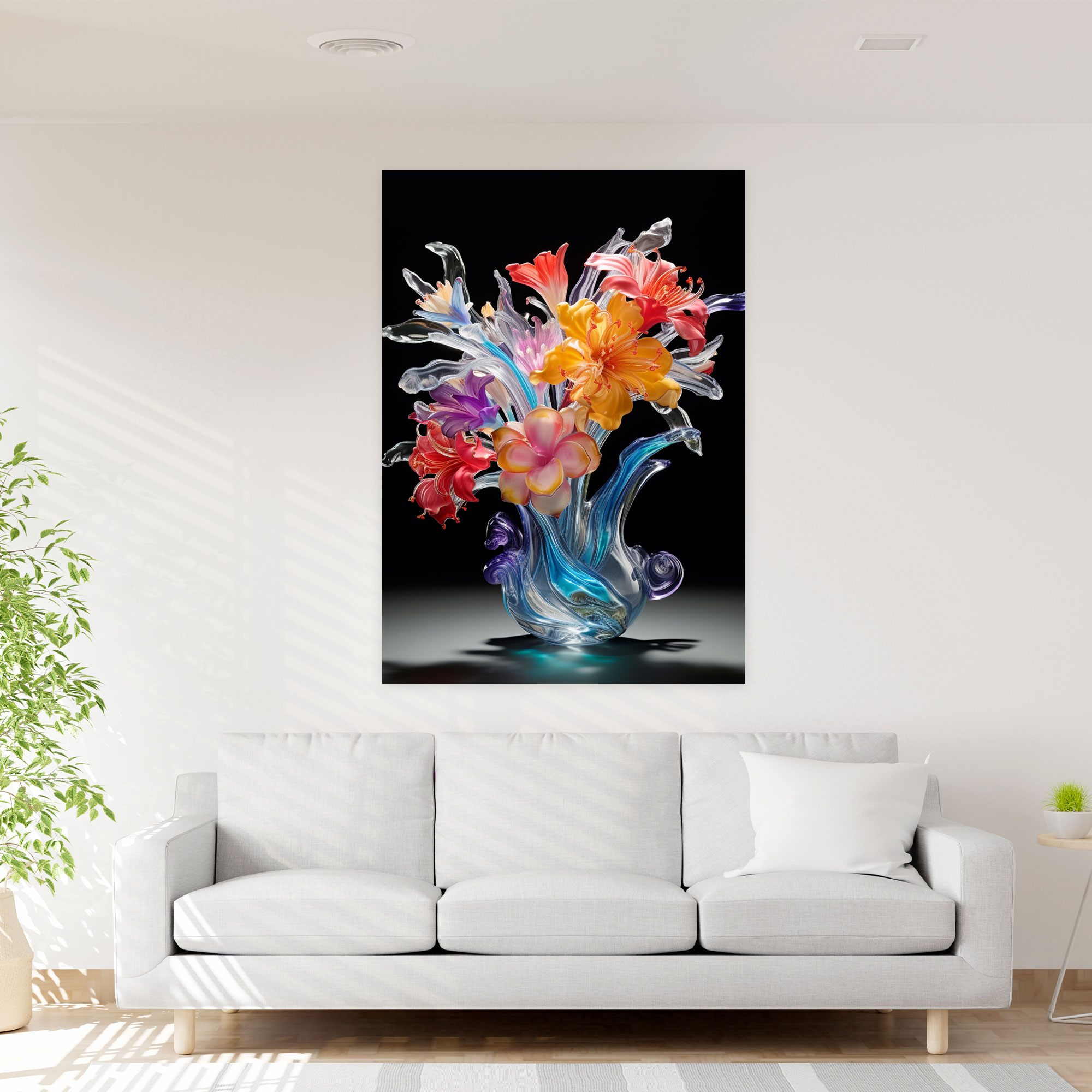 Realistic Glass Sculpture Wall Decor - Realistic Glass Sculpture, Canvas Print, Wall Art, Canvas