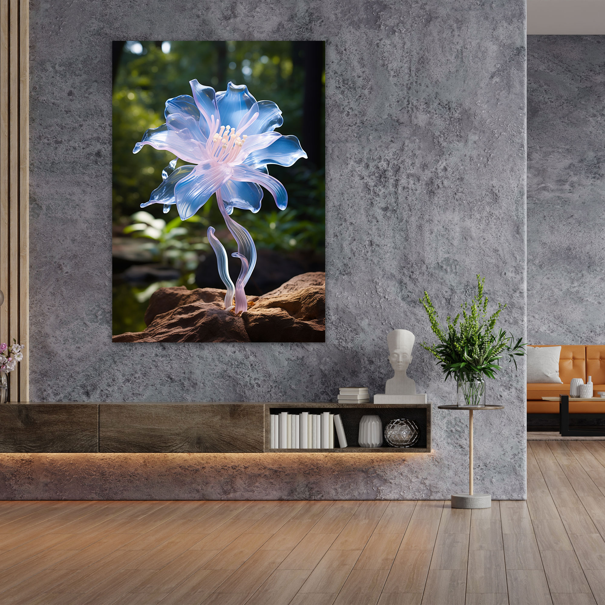 Realistic Glass Sculpture Wall Art - Realistic Glass Sculpture, Canvas, Elegant, Home Decoration