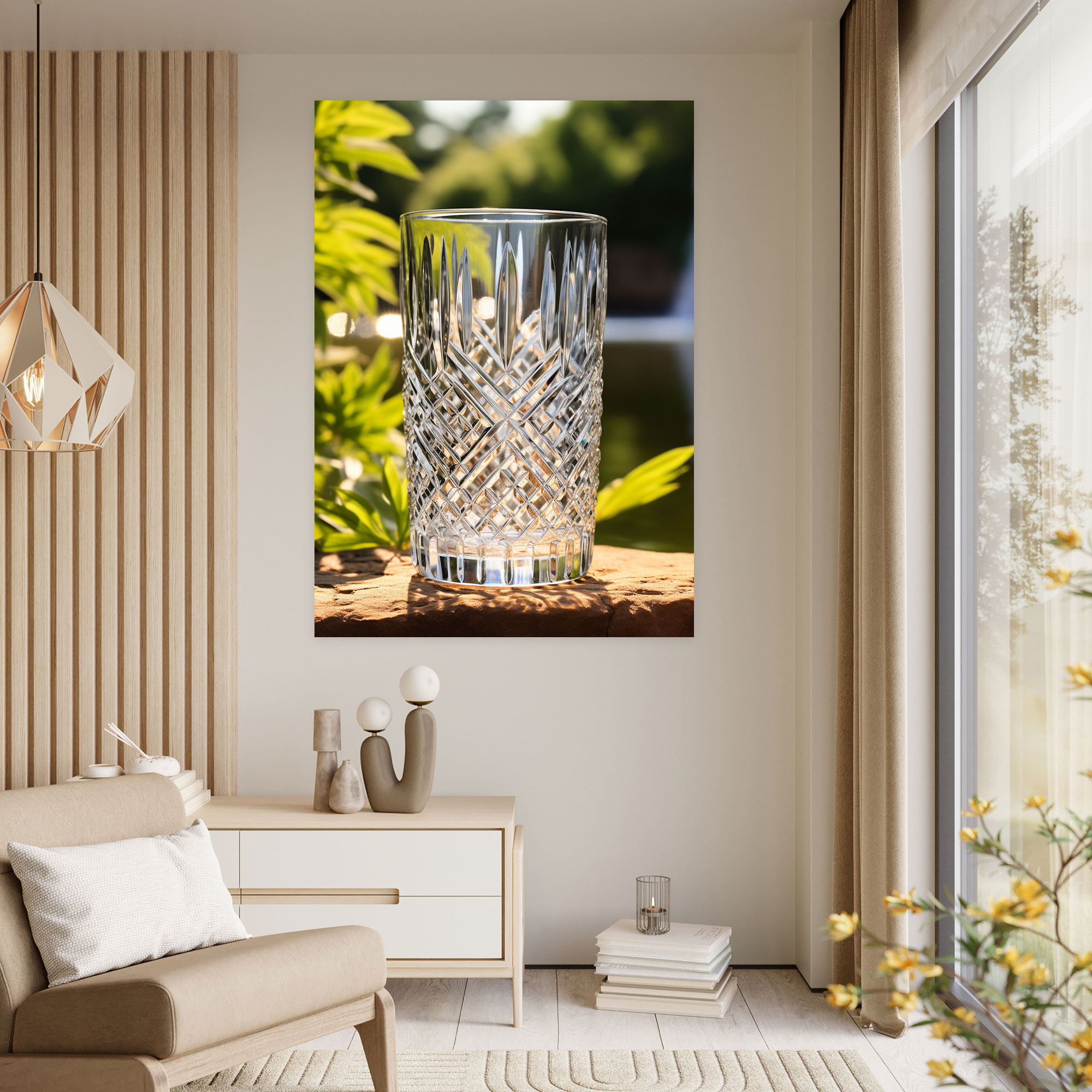 Realistic Glass Sculpture Wall Art - Realistic Glass Sculpture, Canvas, Home Decoration, Glass Sculpture