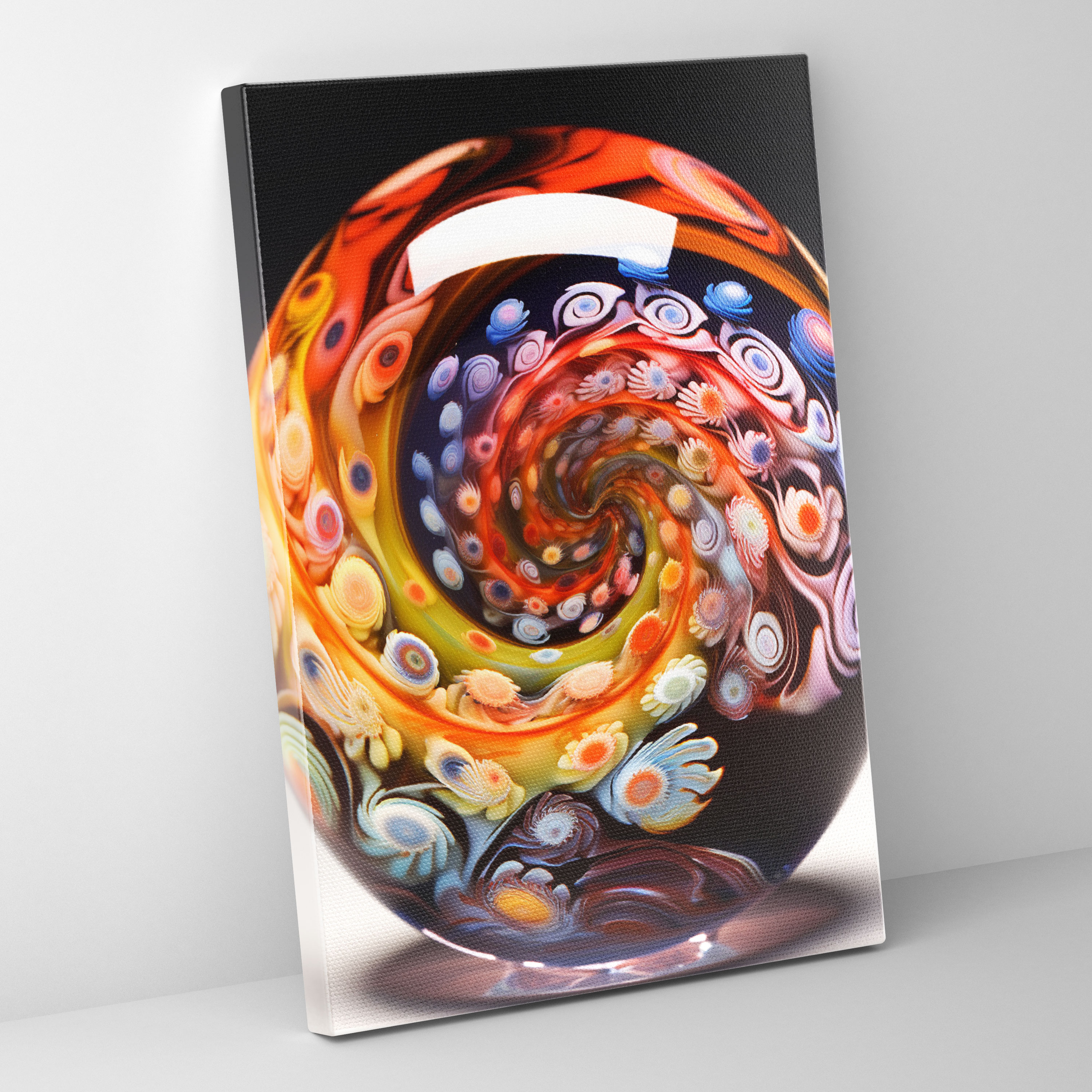 Realistic Glass Sculpture Canvas - Realistic Glass Sculpture, Canvas Wall Art, Mesmerizing, Decorative Glass Paperweight