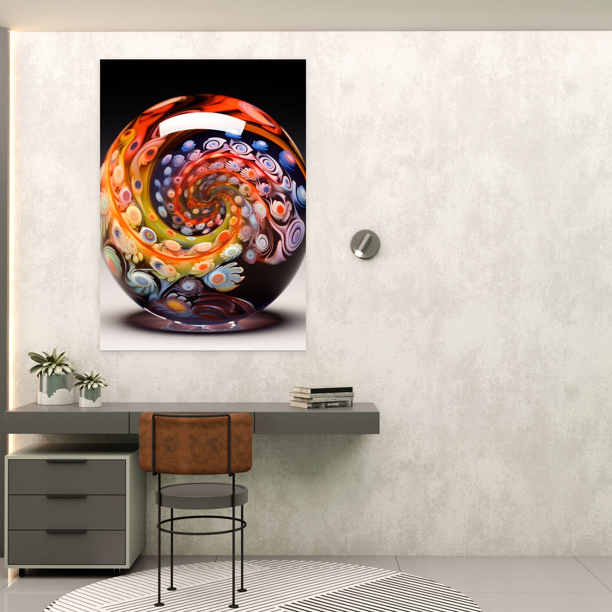 Realistic Glass Sculpture Canvas - Realistic Glass Sculpture, Canvas Wall Art, Mesmerizing, Decorative Glass Paperweight