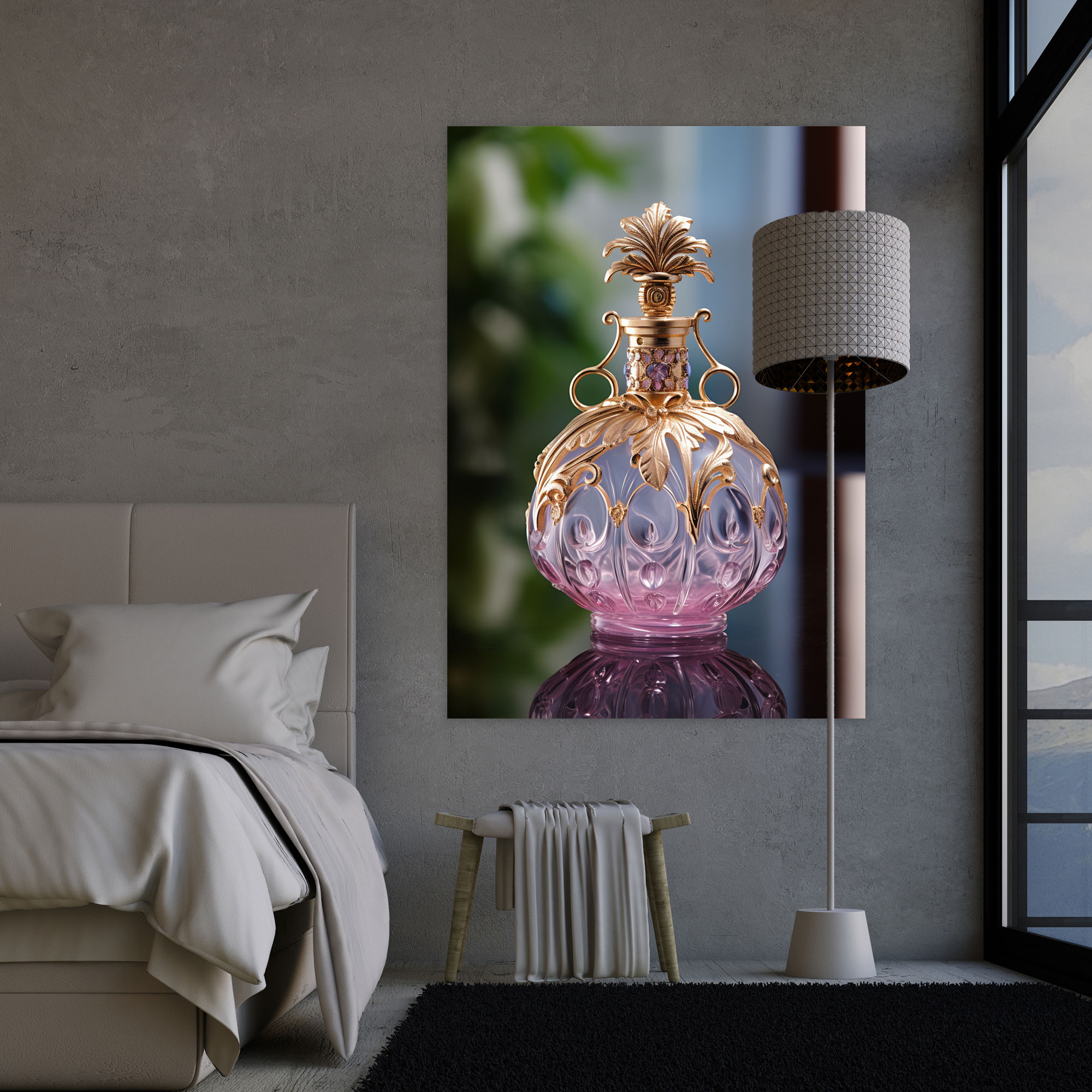 Realistic Glass Sculpture Wall Art Print - Realistic Glass Sculpture, Wall Decoration, Luxury, Canvas