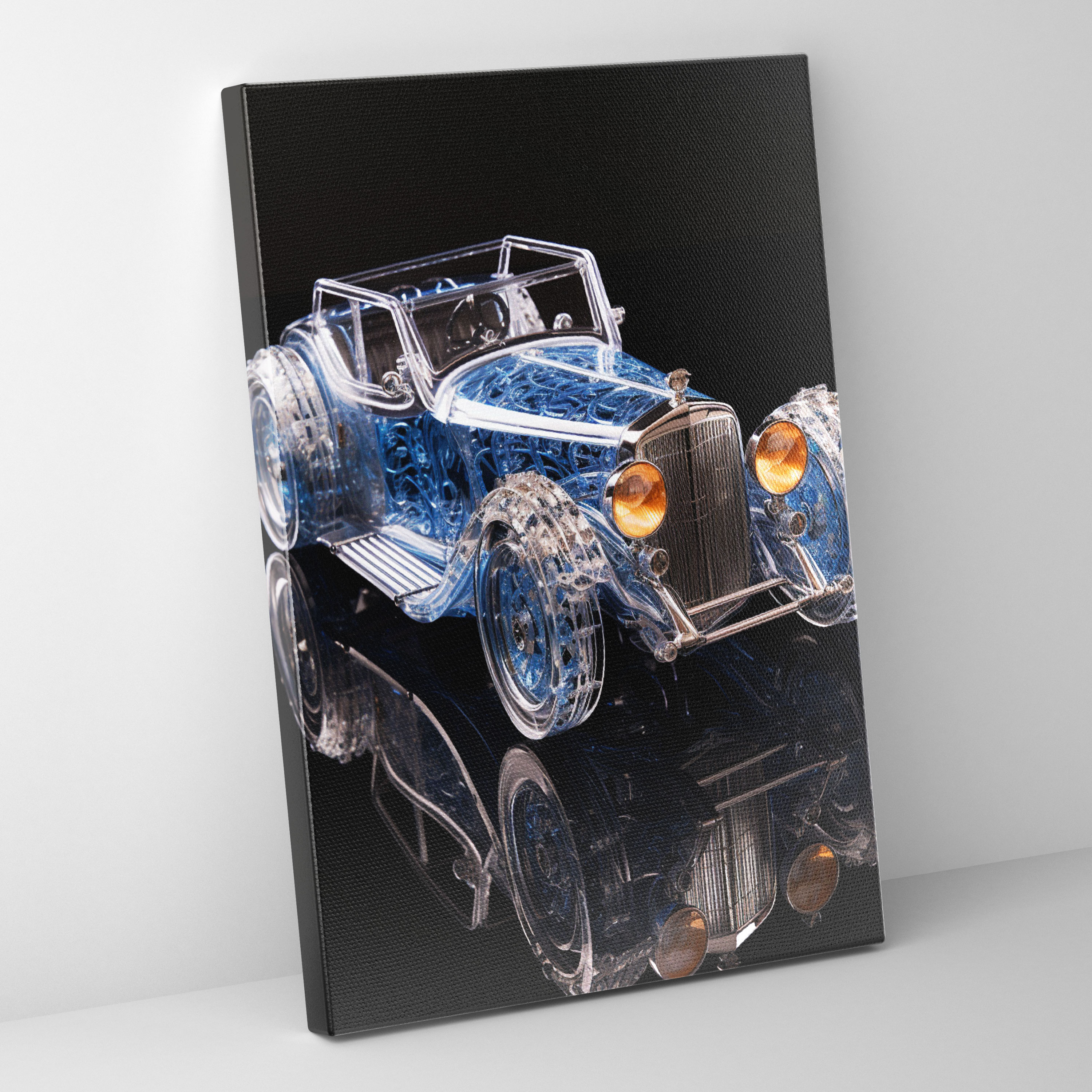 Realistic Glass Sculpture Wall Art Canvas Print - Realistic Glass Sculpture, Intricate Detail, Realistic Glass Sculpture, Home Decoration