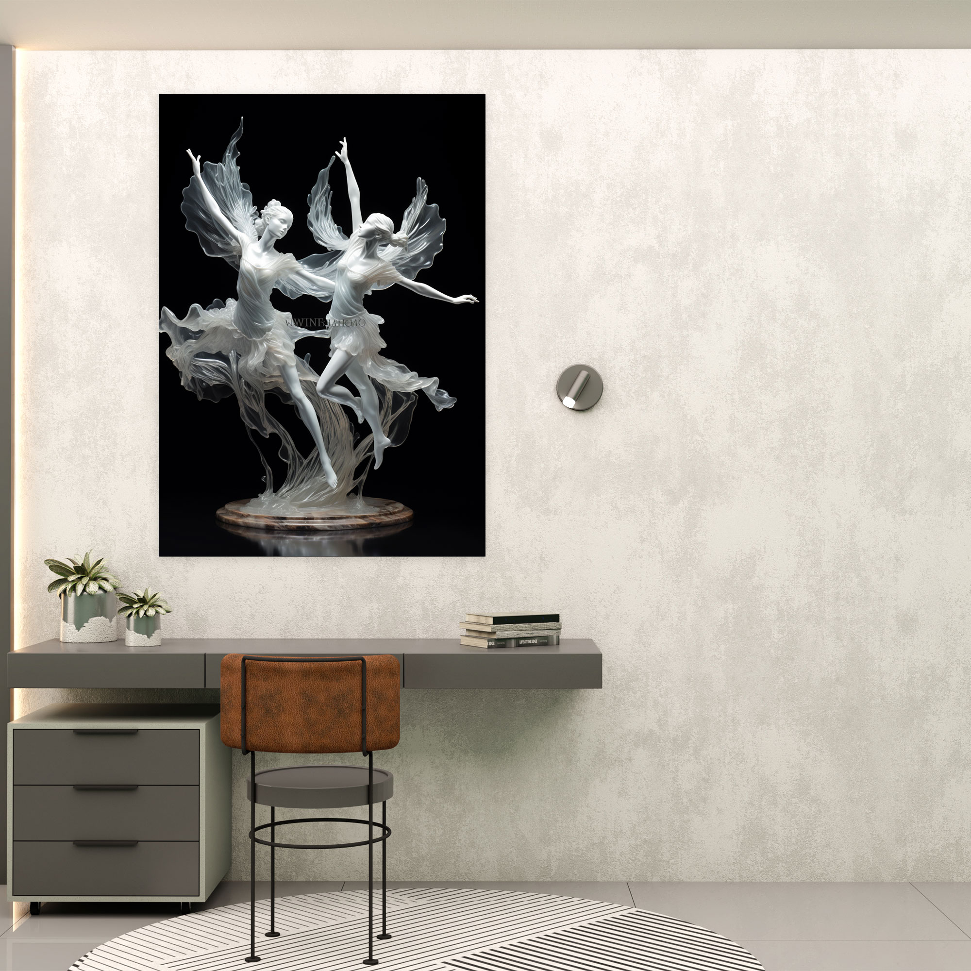 Realistic Glass Sculpture Wall Decoration - Realistic Glass Sculpture, Graceful, Joy Of Dance, Beauty