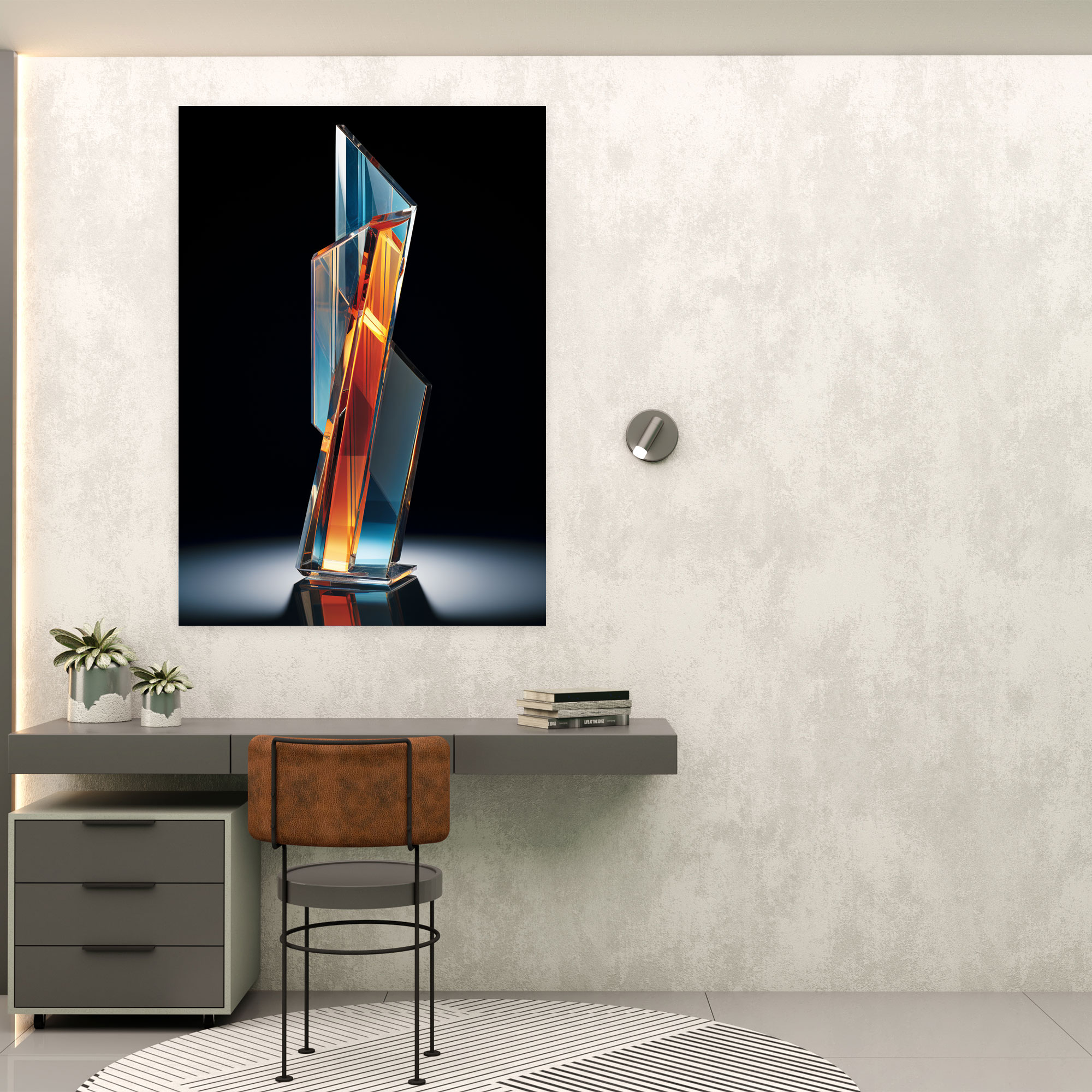 Realistic Glass Sculpture Wall Art - Realistic Glass Sculpture, Canvas Wall Art, Wall Art, Play Of Light