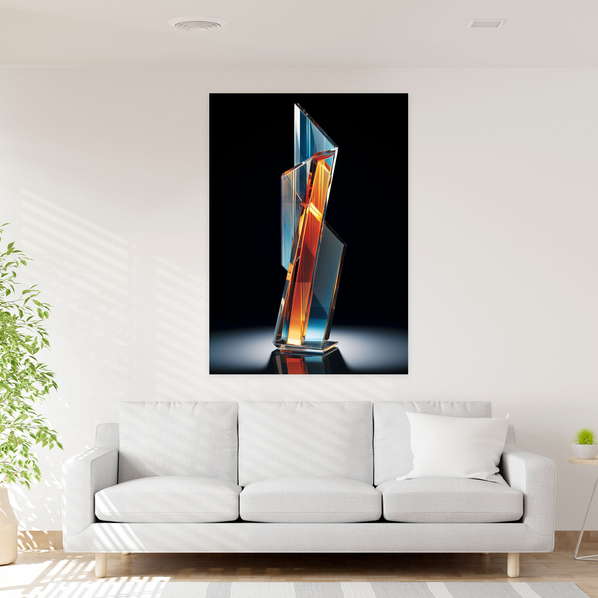 Realistic Glass Sculpture Wall Art - Realistic Glass Sculpture, Canvas Wall Art, Wall Art, Play Of Light