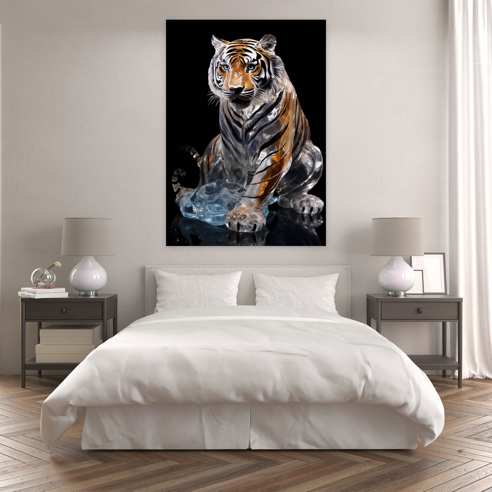 Realistic Glass Sculpture Canvas Print - Realistic Glass Sculpture, Canvas, Home Decoration, Fierce Beauty