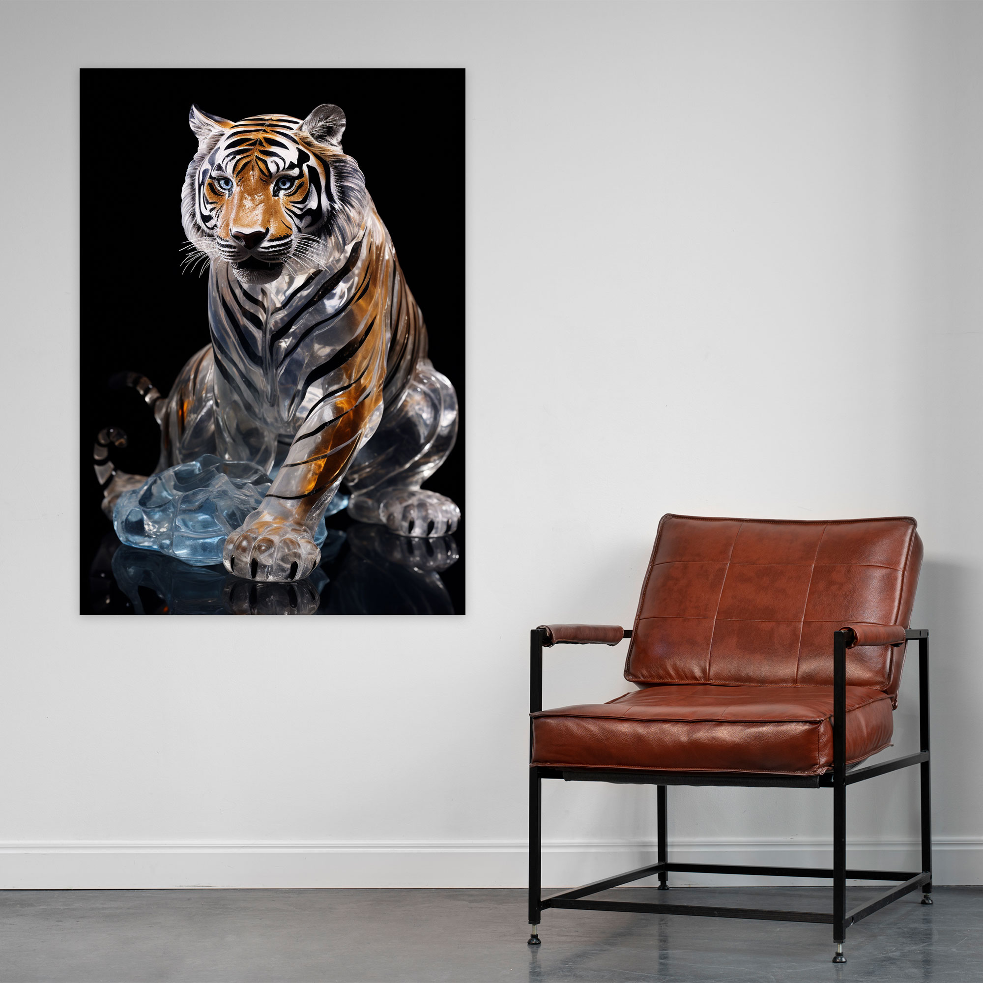 Realistic Glass Sculpture Canvas Print - Realistic Glass Sculpture, Canvas, Home Decoration, Fierce Beauty