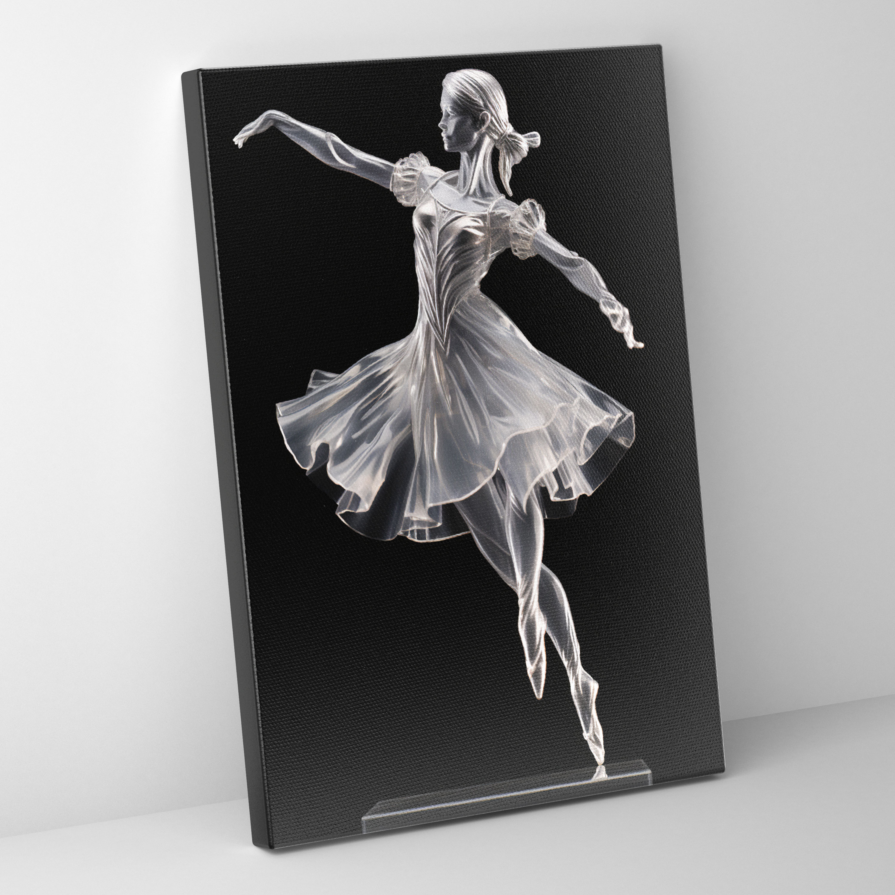 Realistic Glass Sculpture Wall Decoration - Realistic Glass Sculpture, Canvas Wall Art, Canvas, Canvas Print