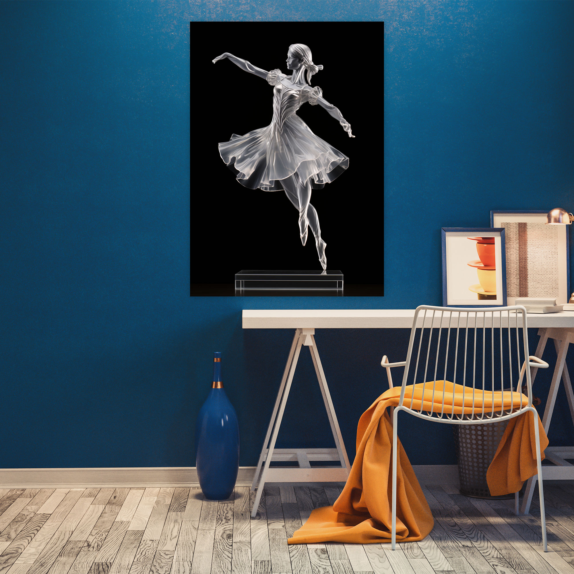 Realistic Glass Sculpture Wall Decoration - Realistic Glass Sculpture, Canvas Wall Art, Canvas, Canvas Print