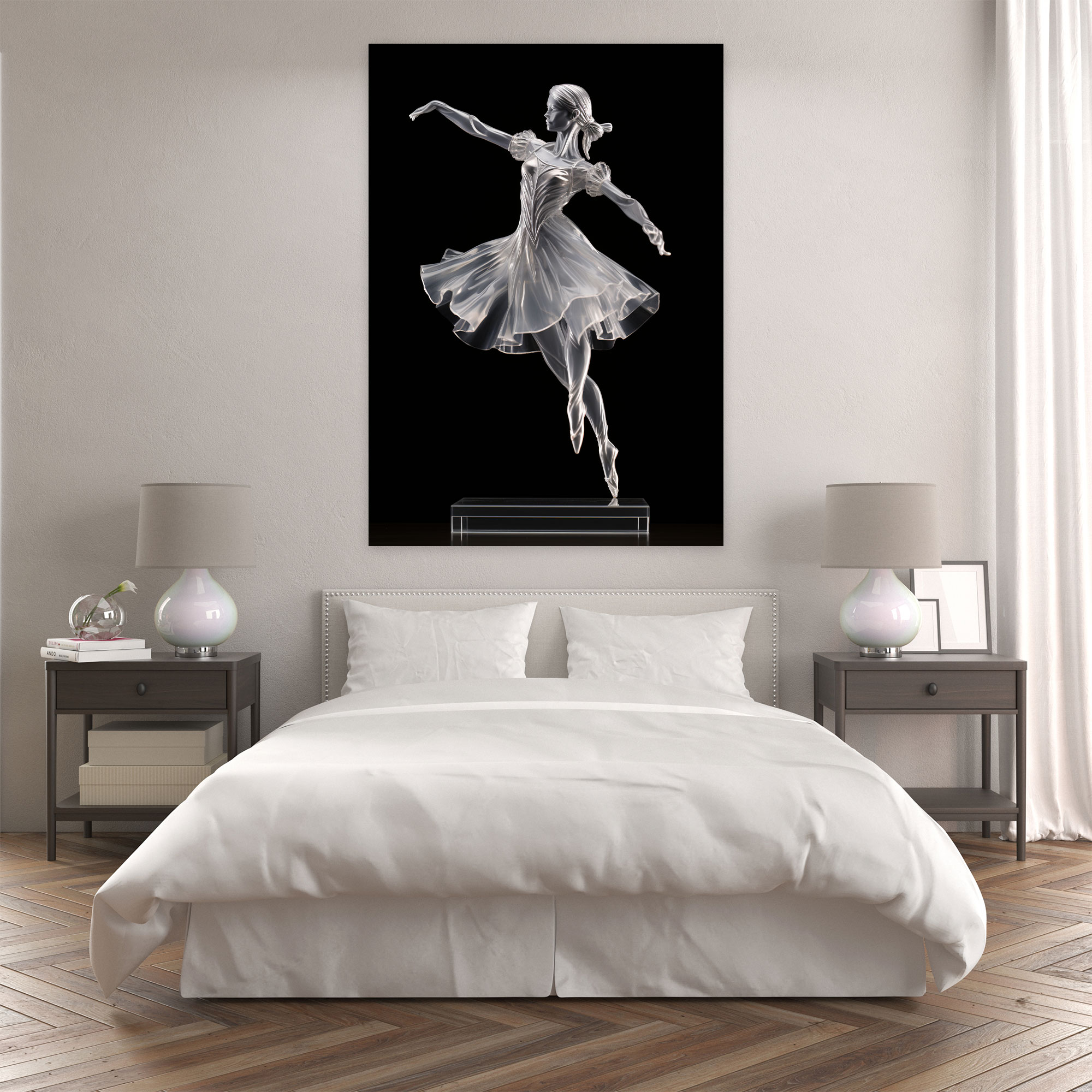 Realistic Glass Sculpture Wall Decoration - Realistic Glass Sculpture, Canvas Wall Art, Canvas, Canvas Print
