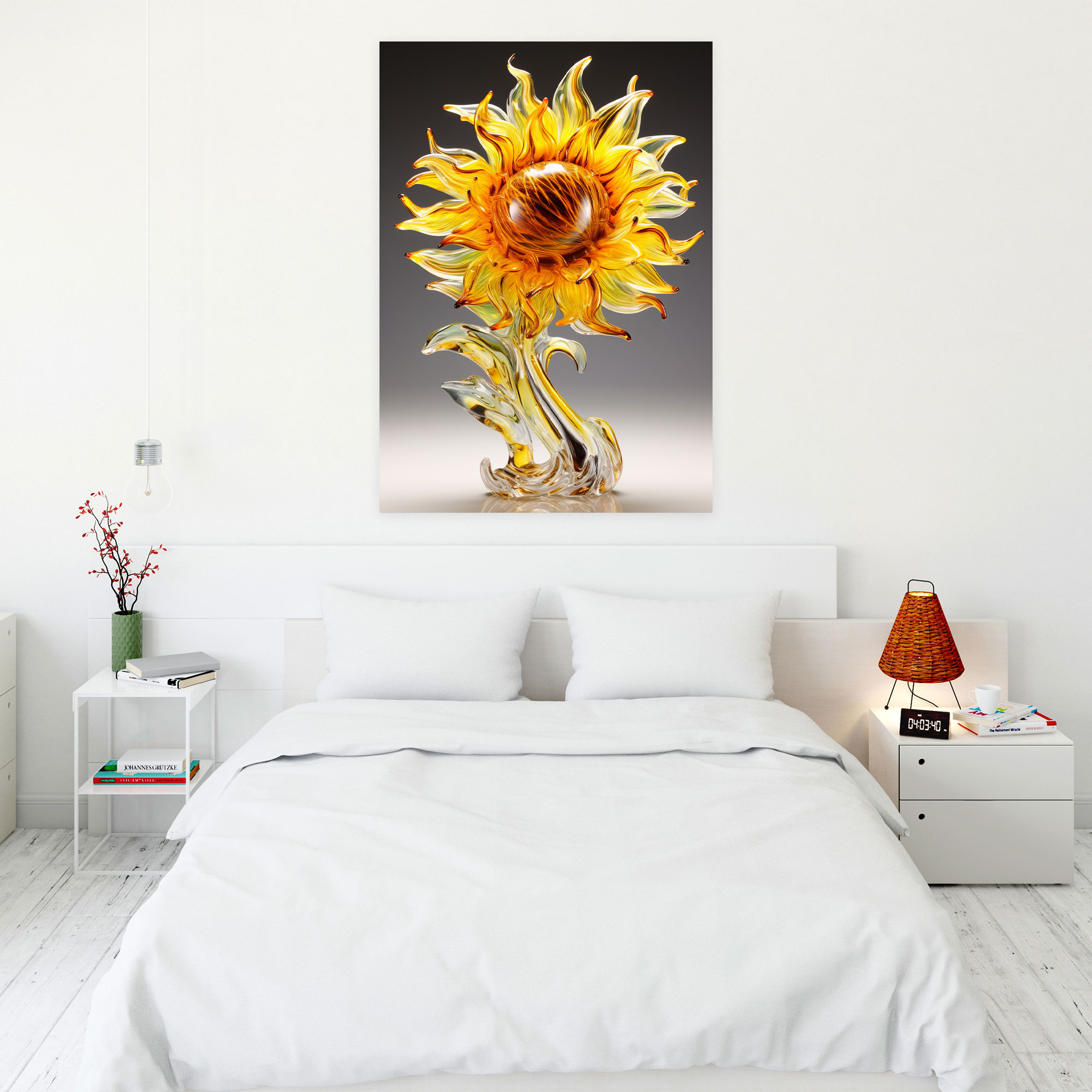 Realistic Glass Sculpture Canvas Print - Realistic Glass Sculpture, Home Decoration, Canvas Print, Canvas