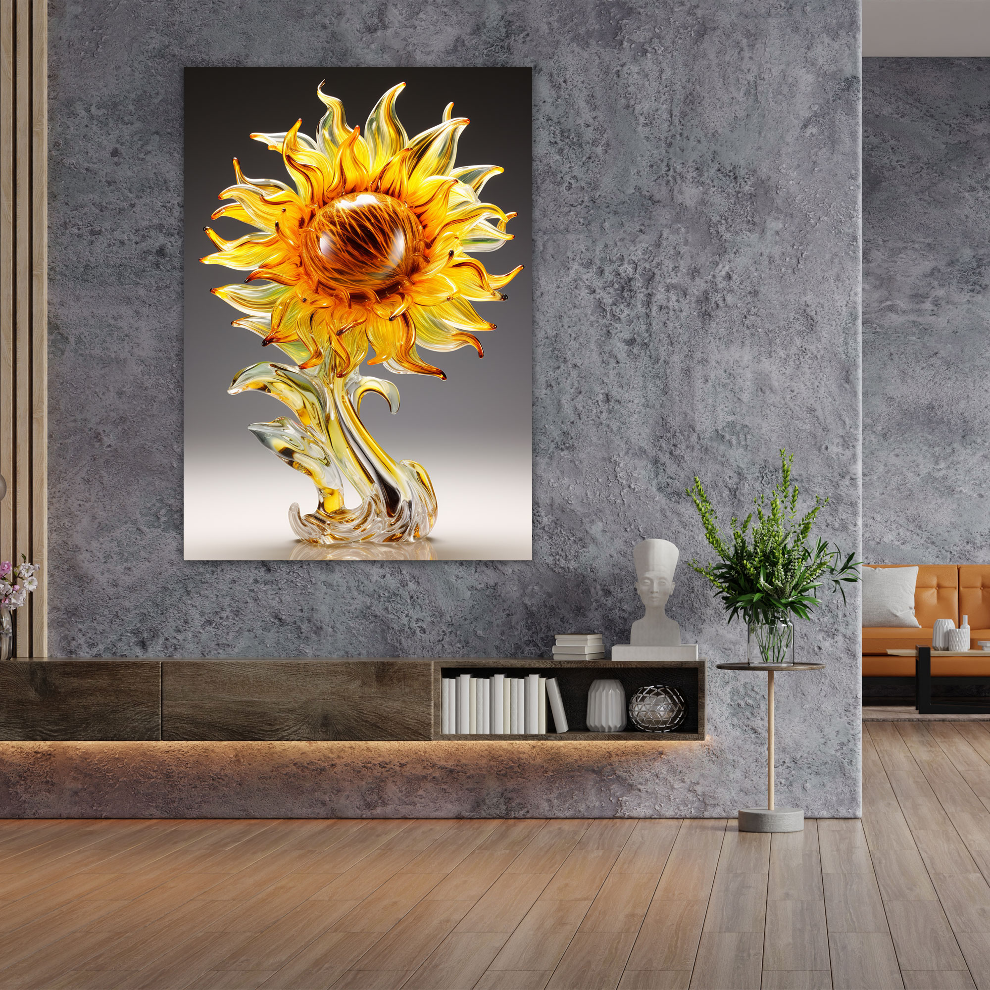 Realistic Glass Sculpture Canvas Print - Realistic Glass Sculpture, Home Decoration, Canvas Print, Canvas